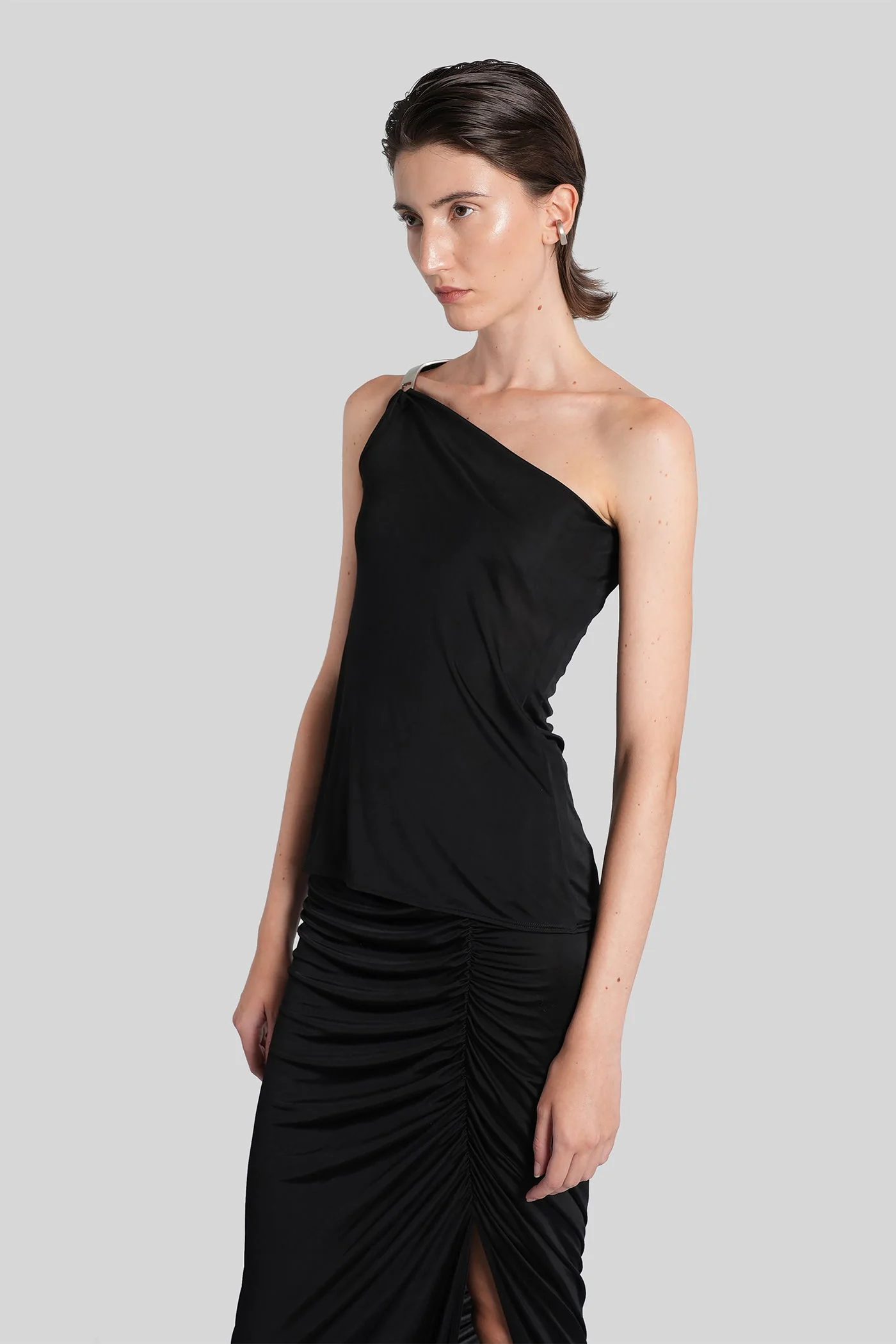 Hydra top Topwear in black viscose - Image 4