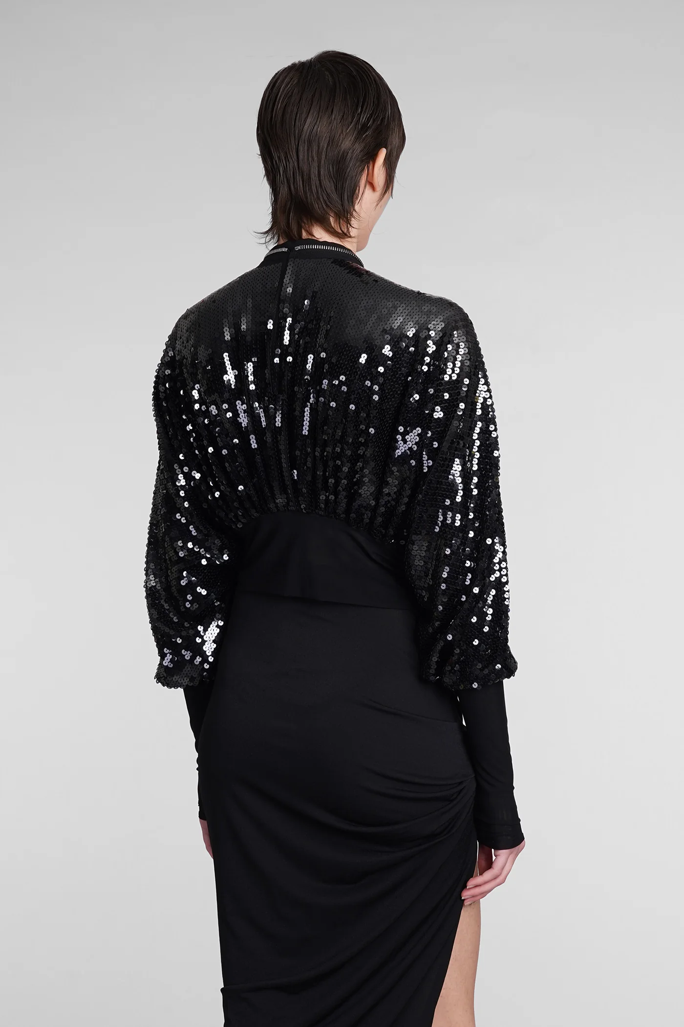 Klaus beatwing Bomber Jacket in black polyamide - Image 3