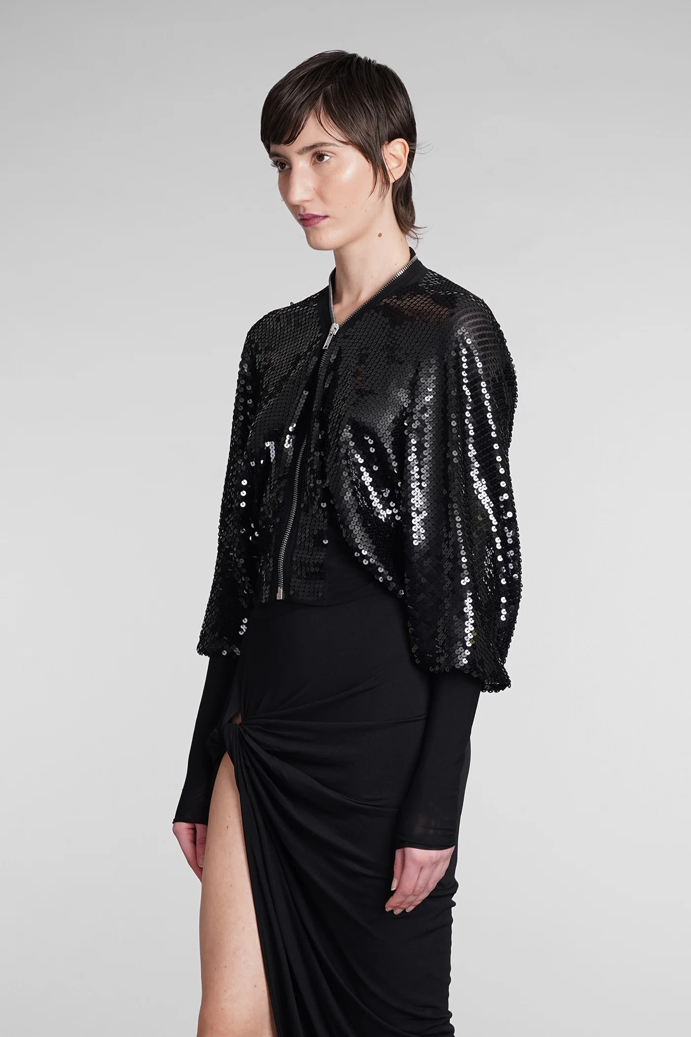 Klaus beatwing Bomber Jacket in black polyamide - Image 4
