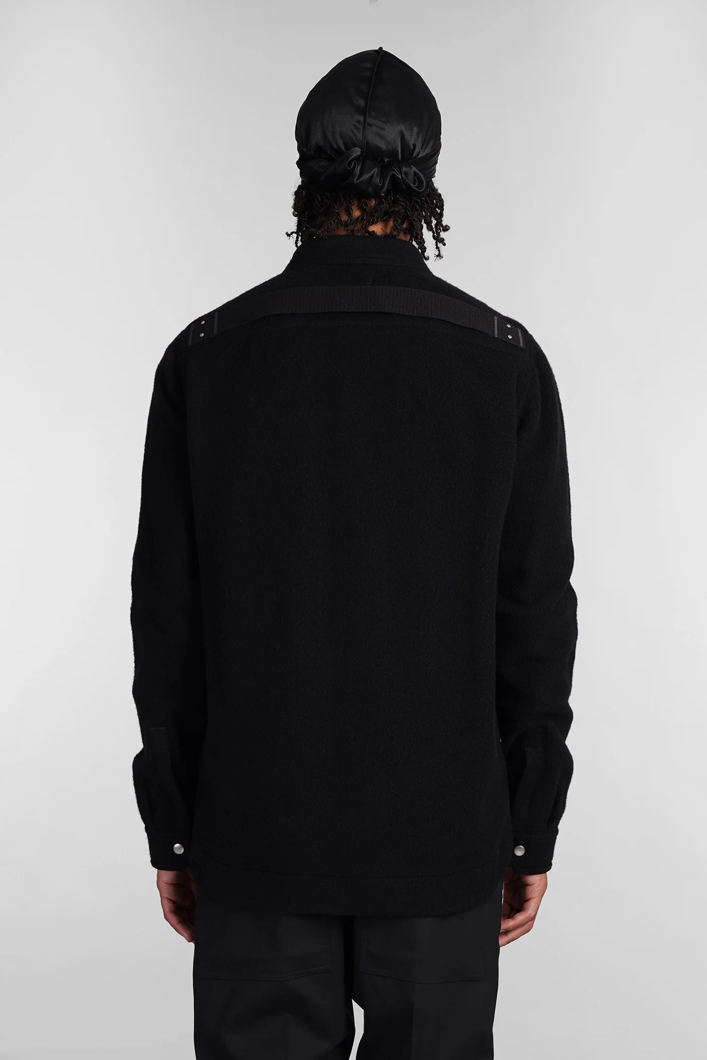 Outershirt Casual jacket in black wool - Image 3