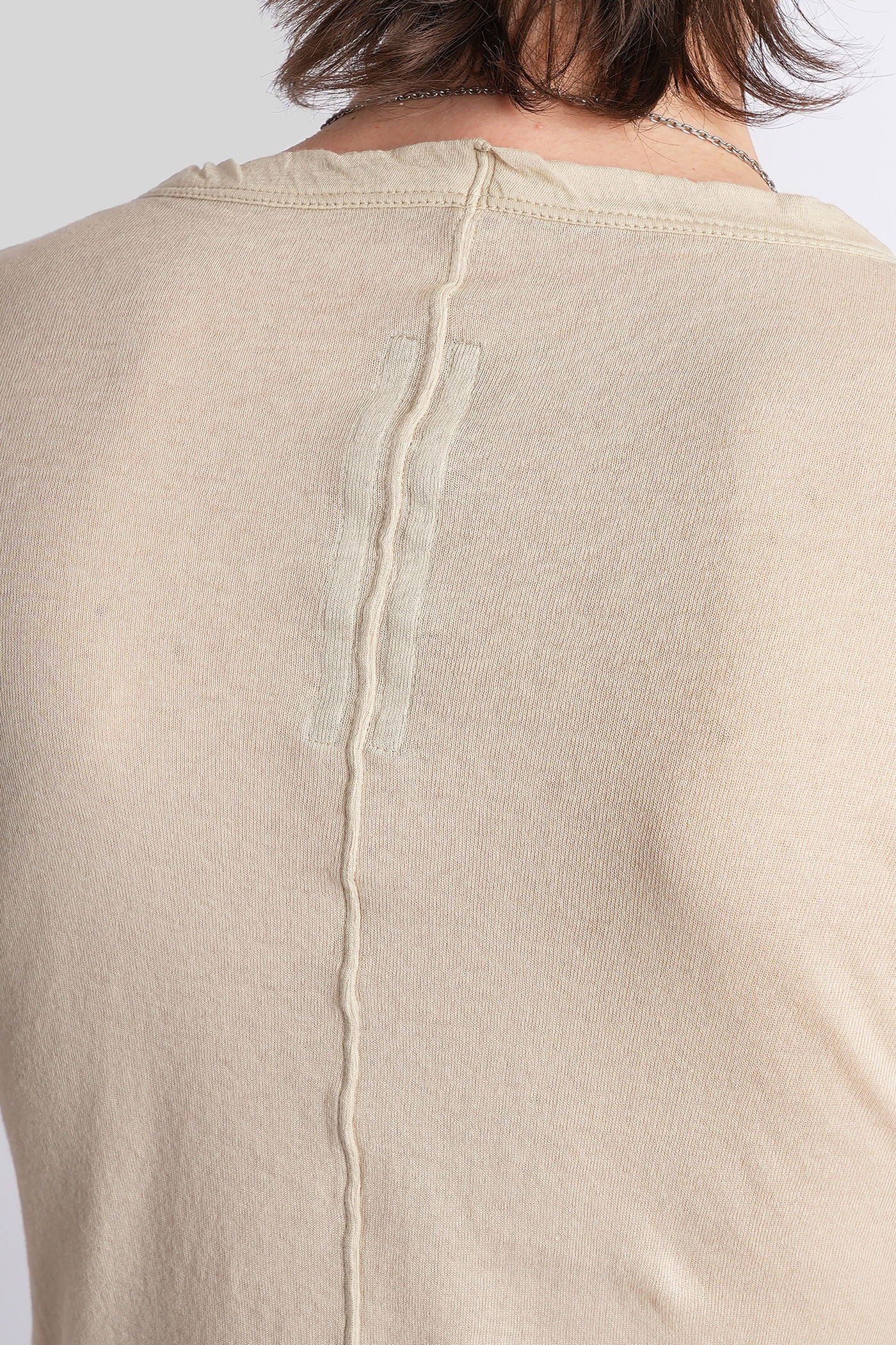 Rib ls t  in beige cotton - Image 5