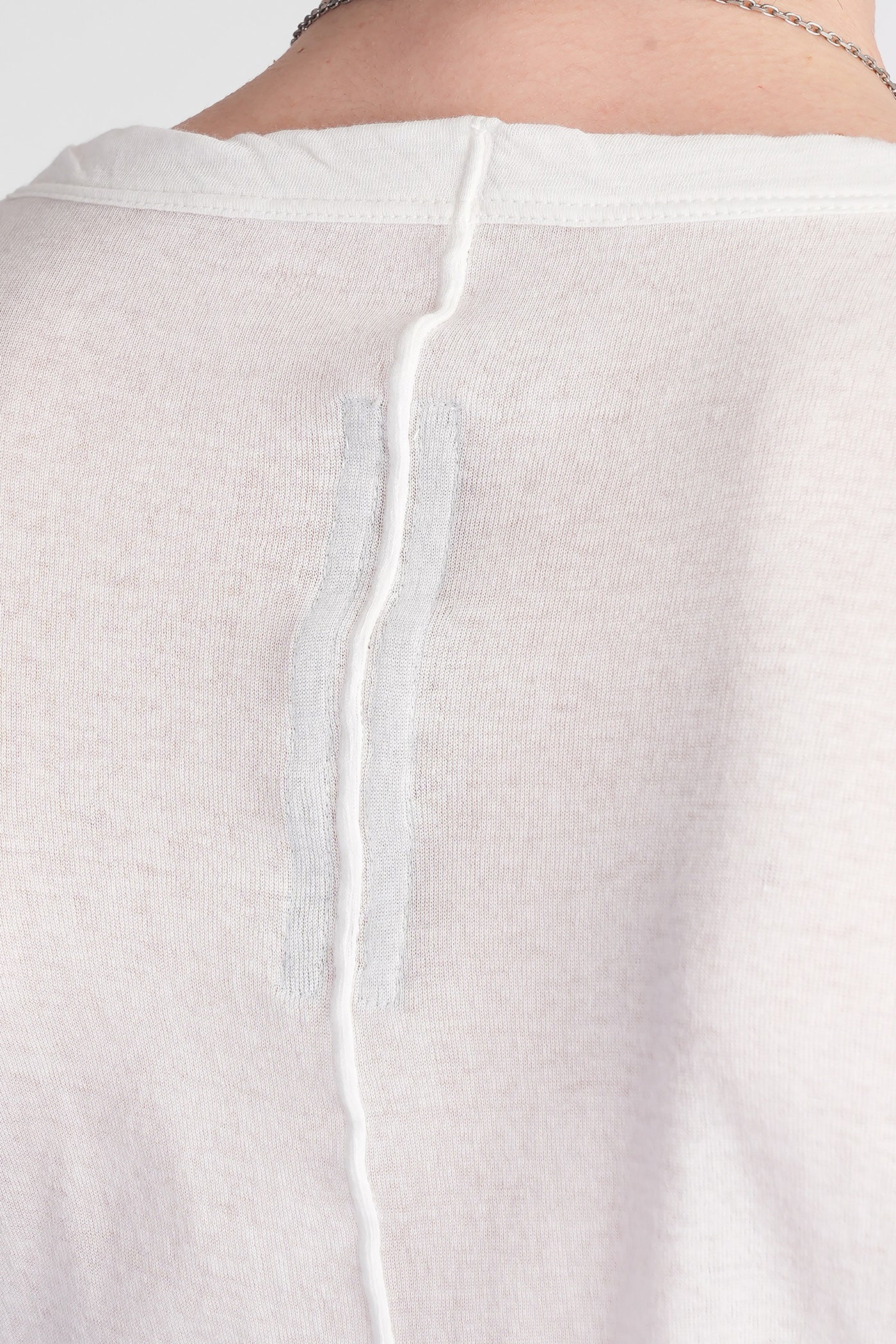 Rib ls t Topwear in white cotton - Image 5