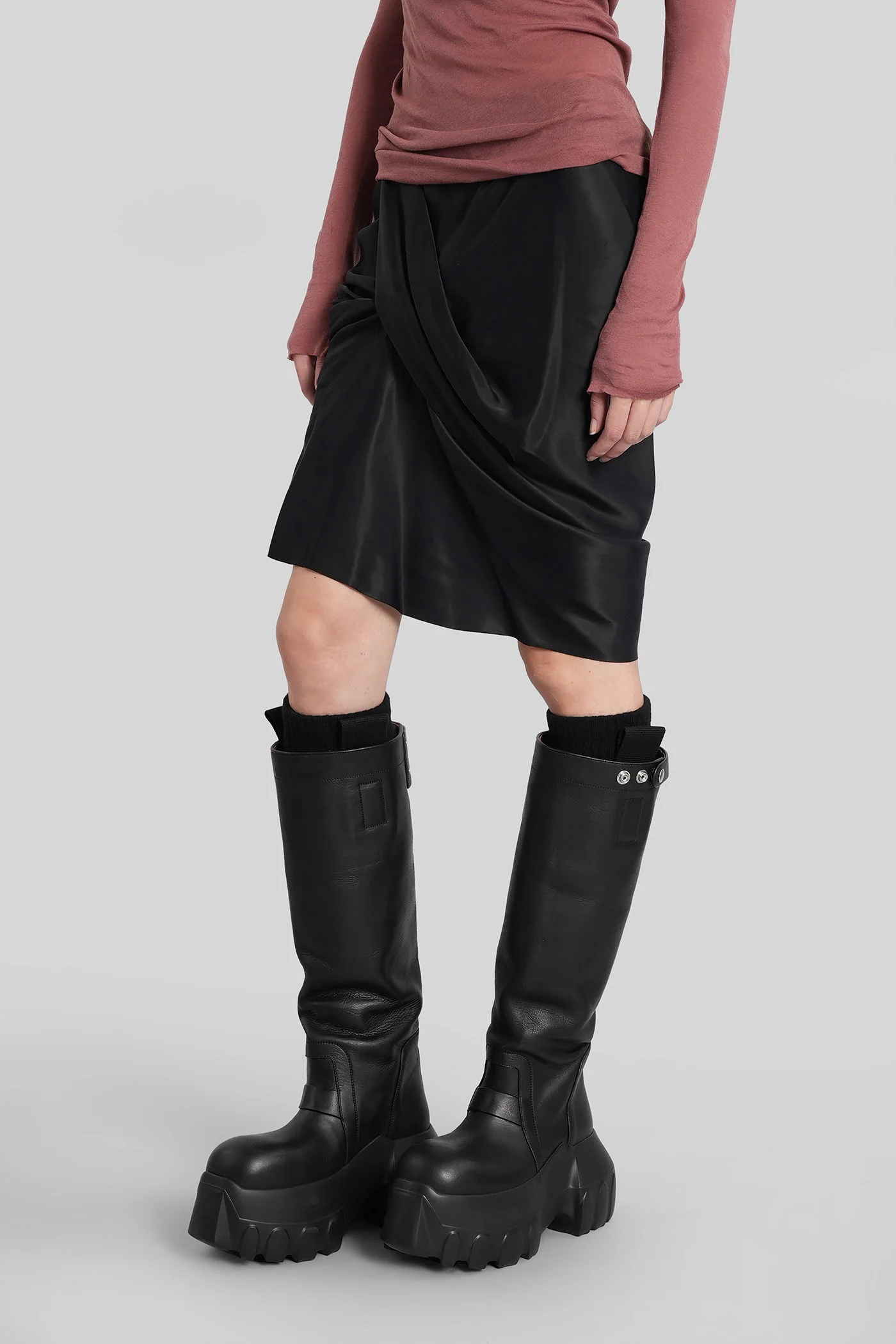 Seb mini Skirt in black polyamide polyester - Image 4