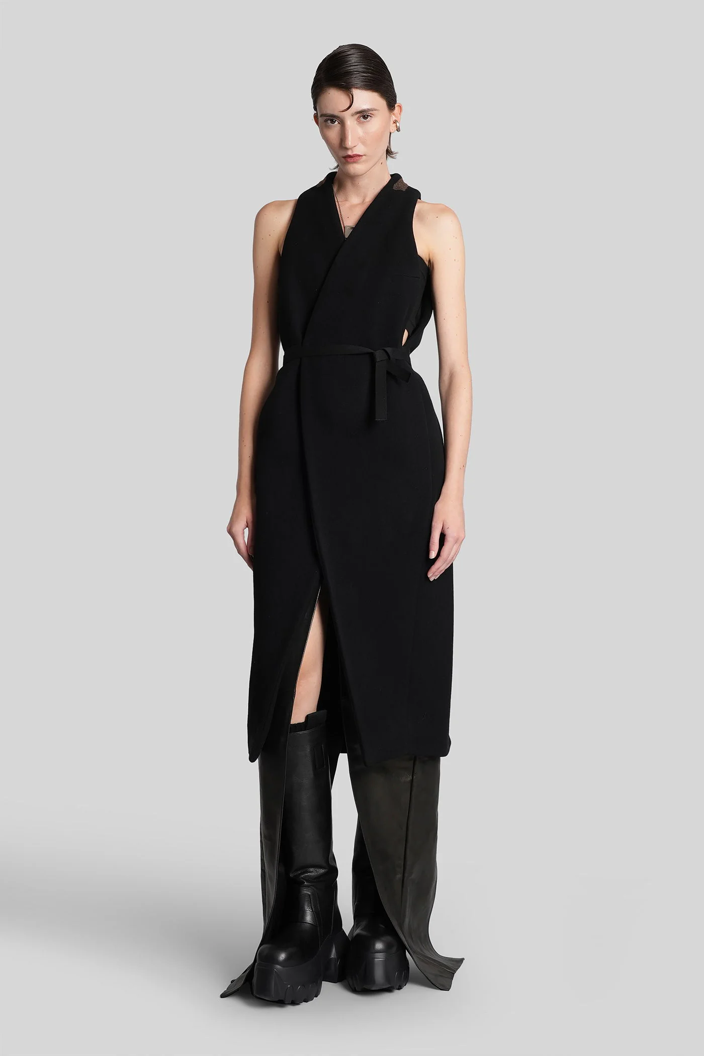 Sl cyclops coat in black wool