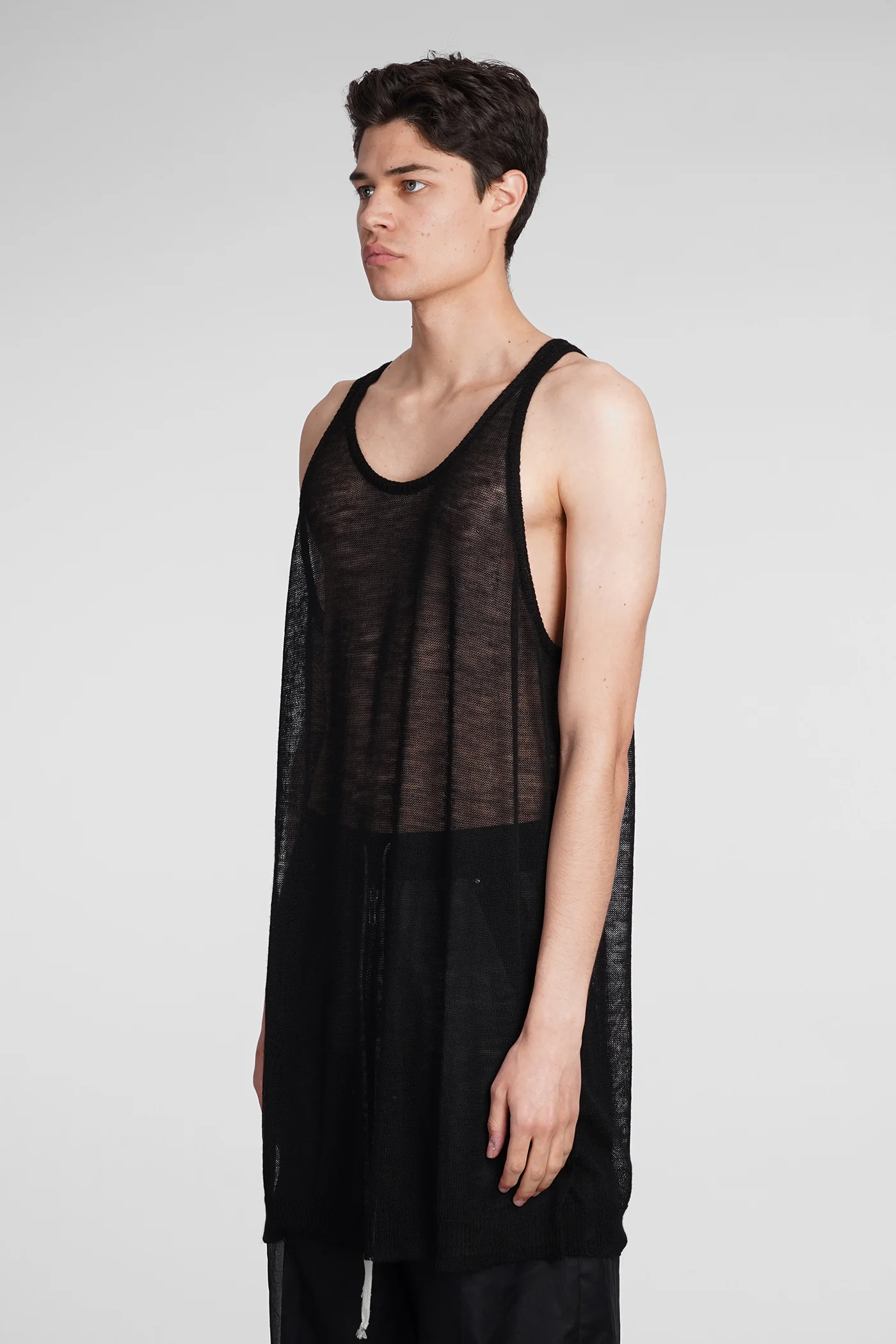 Tank tank Top in black wool - Image 4