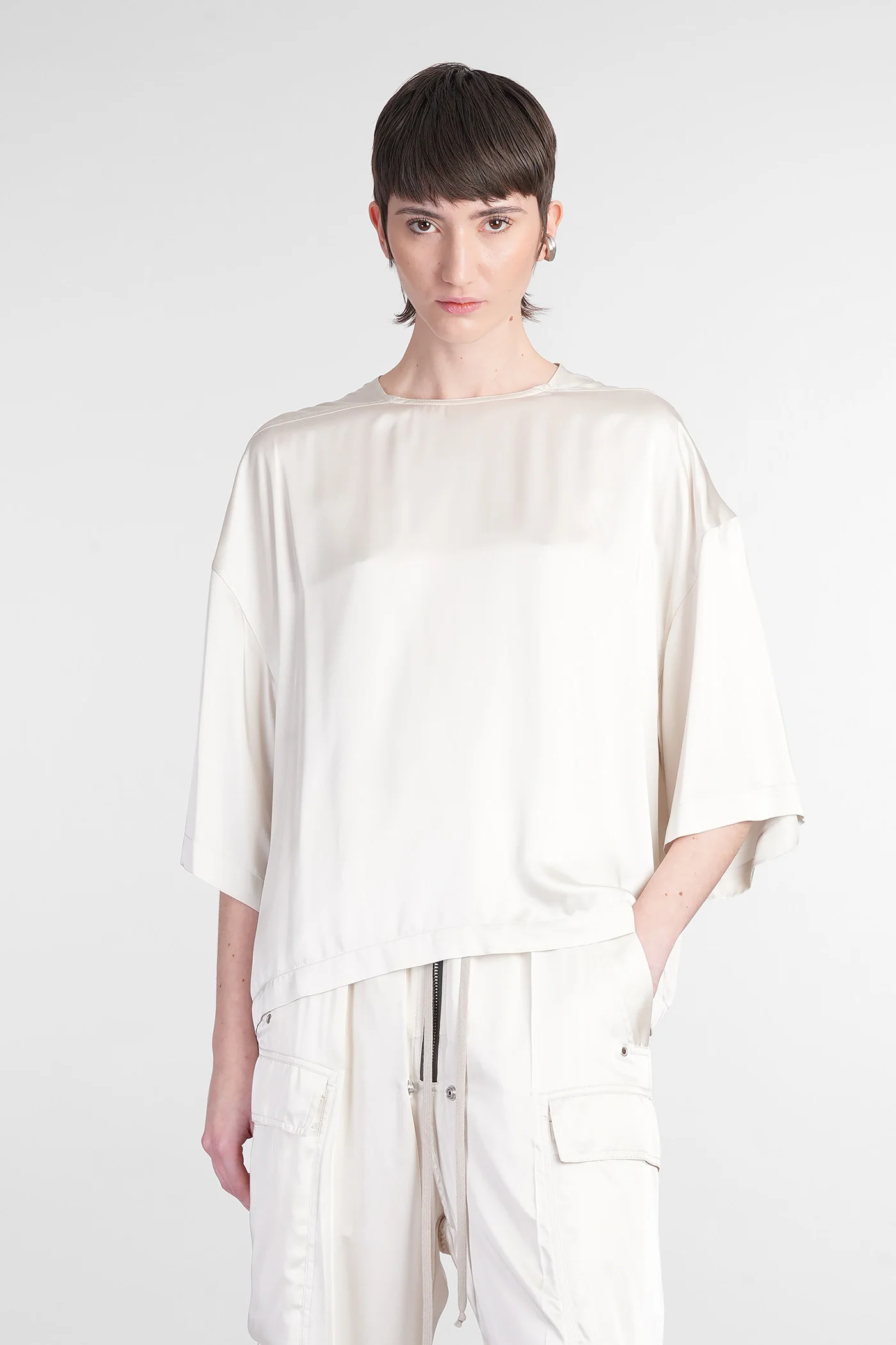 Tommy top T-Shirt in beige acetate