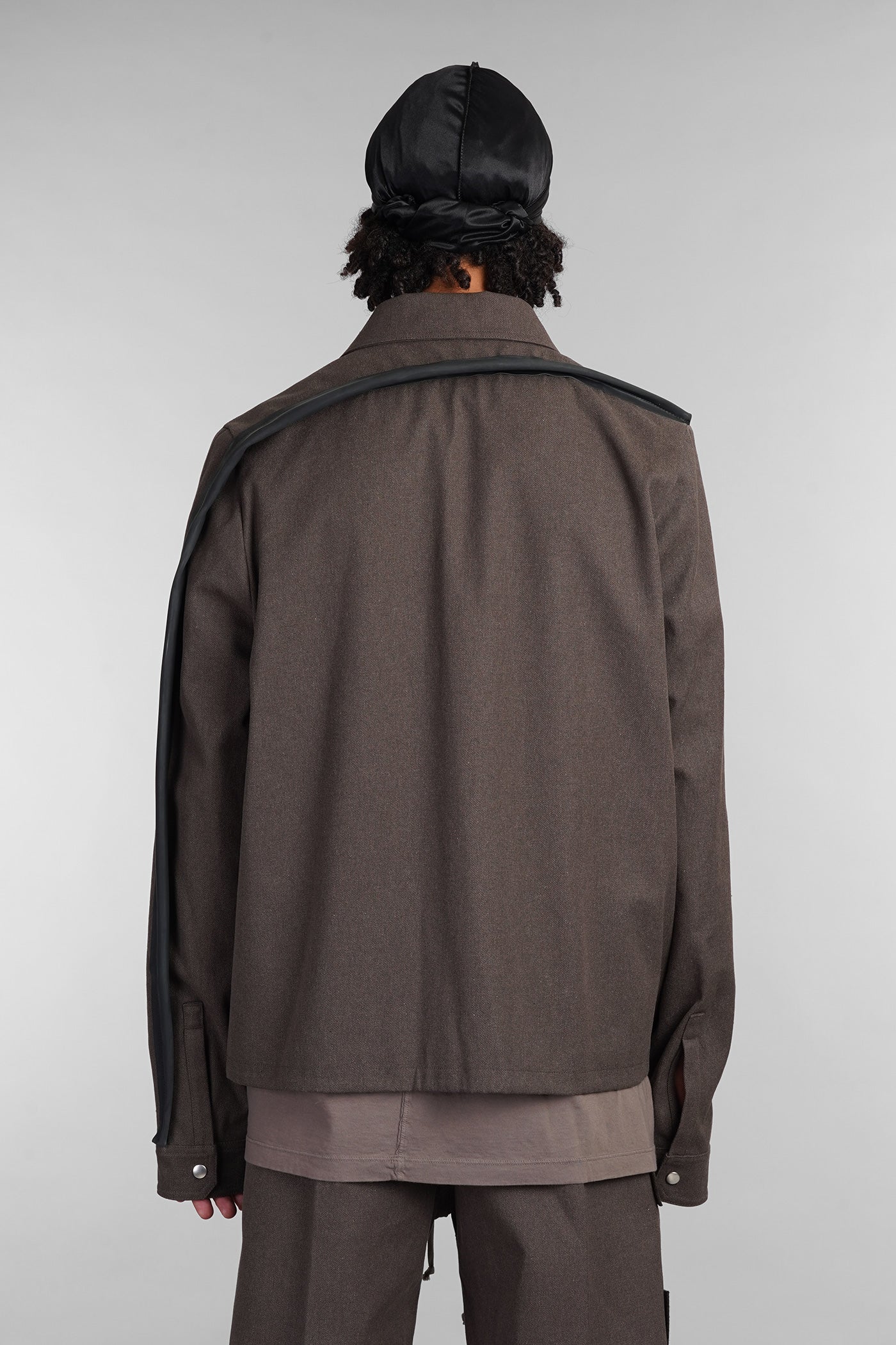 Tour snap front Casual jacket in brown cotton - Image 3