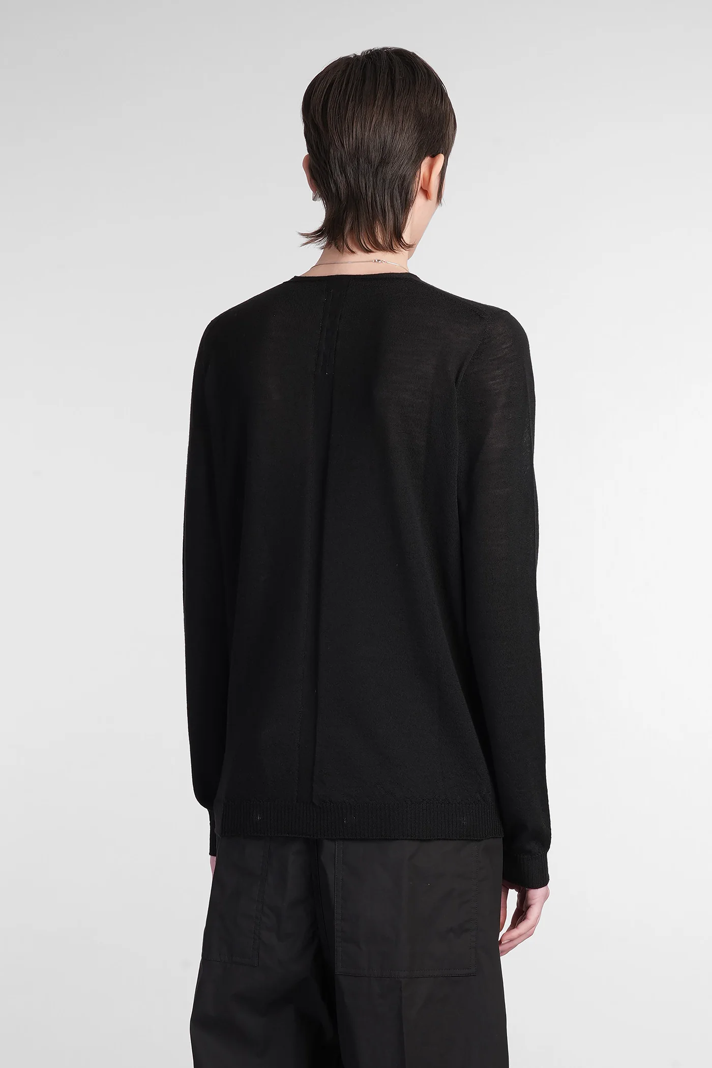 V neck pull Knitwear in black wool - Image 3