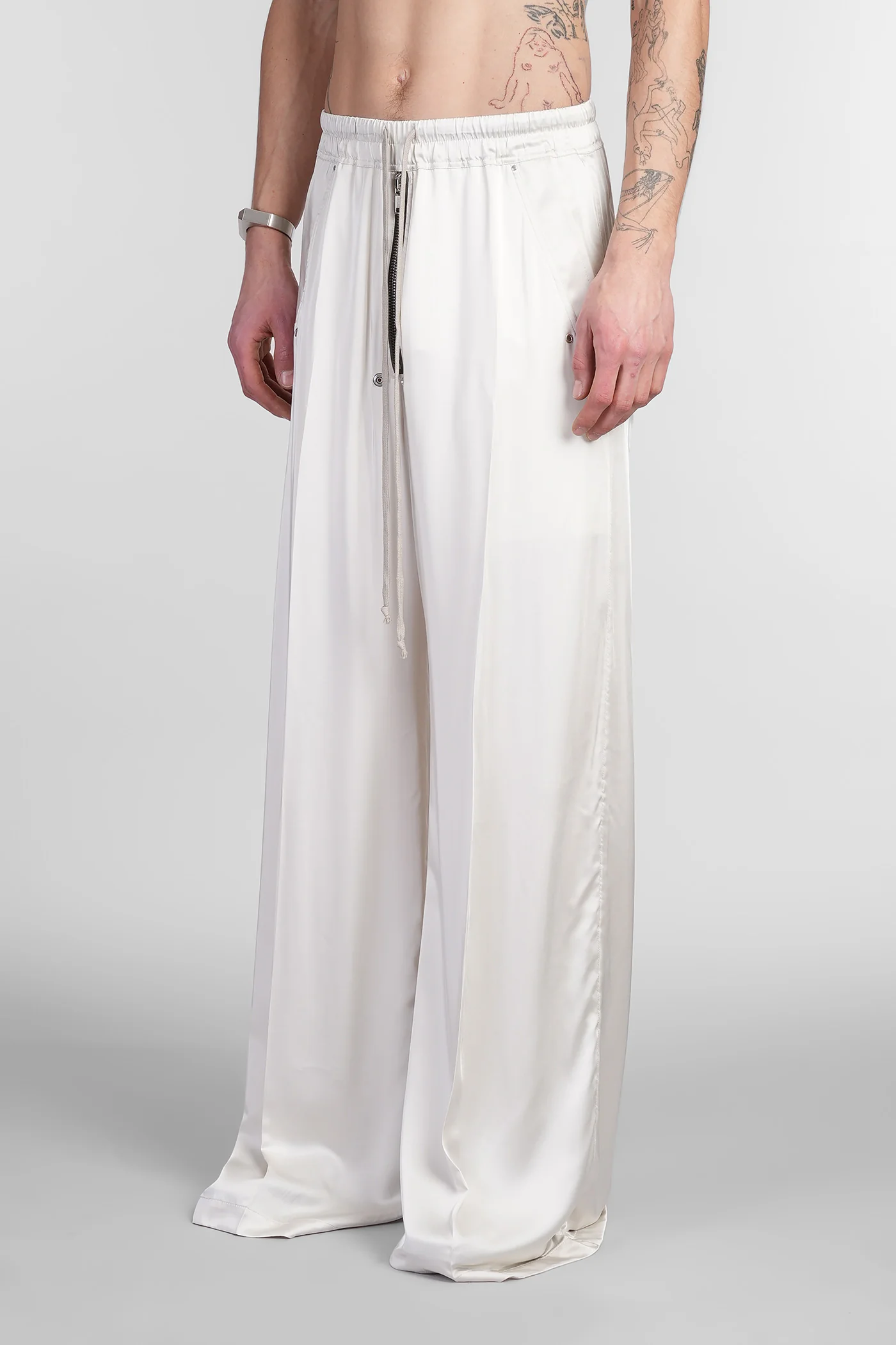 Wide bela pants Pants in beige acetate - Image 4