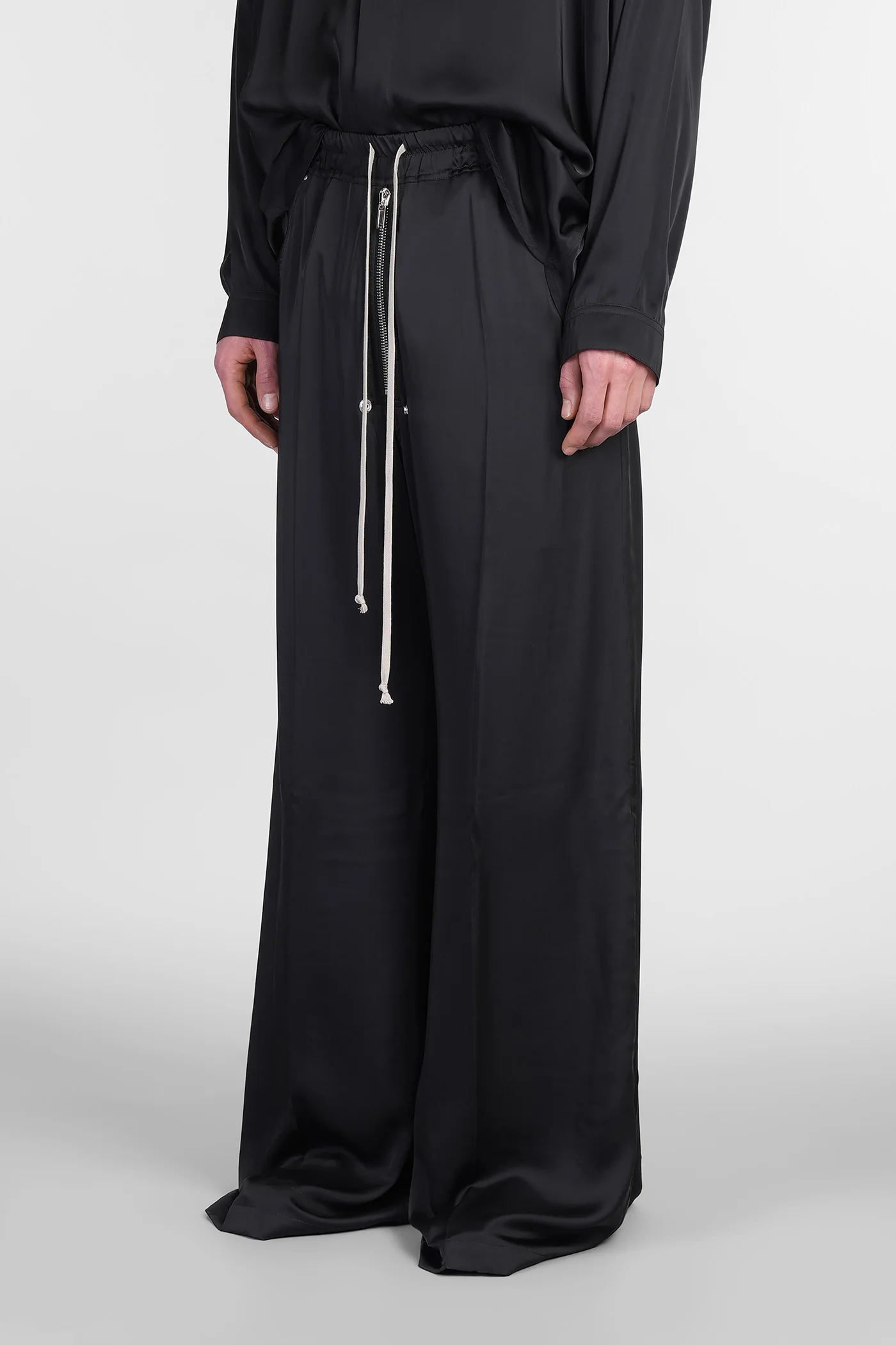 Wide bela pants Pants in black acetate - Image 4