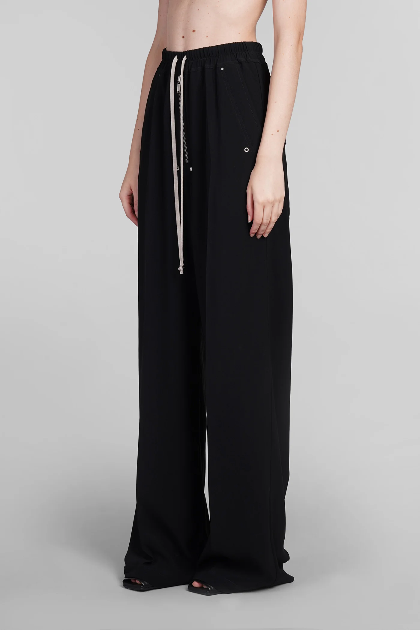 Wide bela pants Pants in black viscose - Image 4