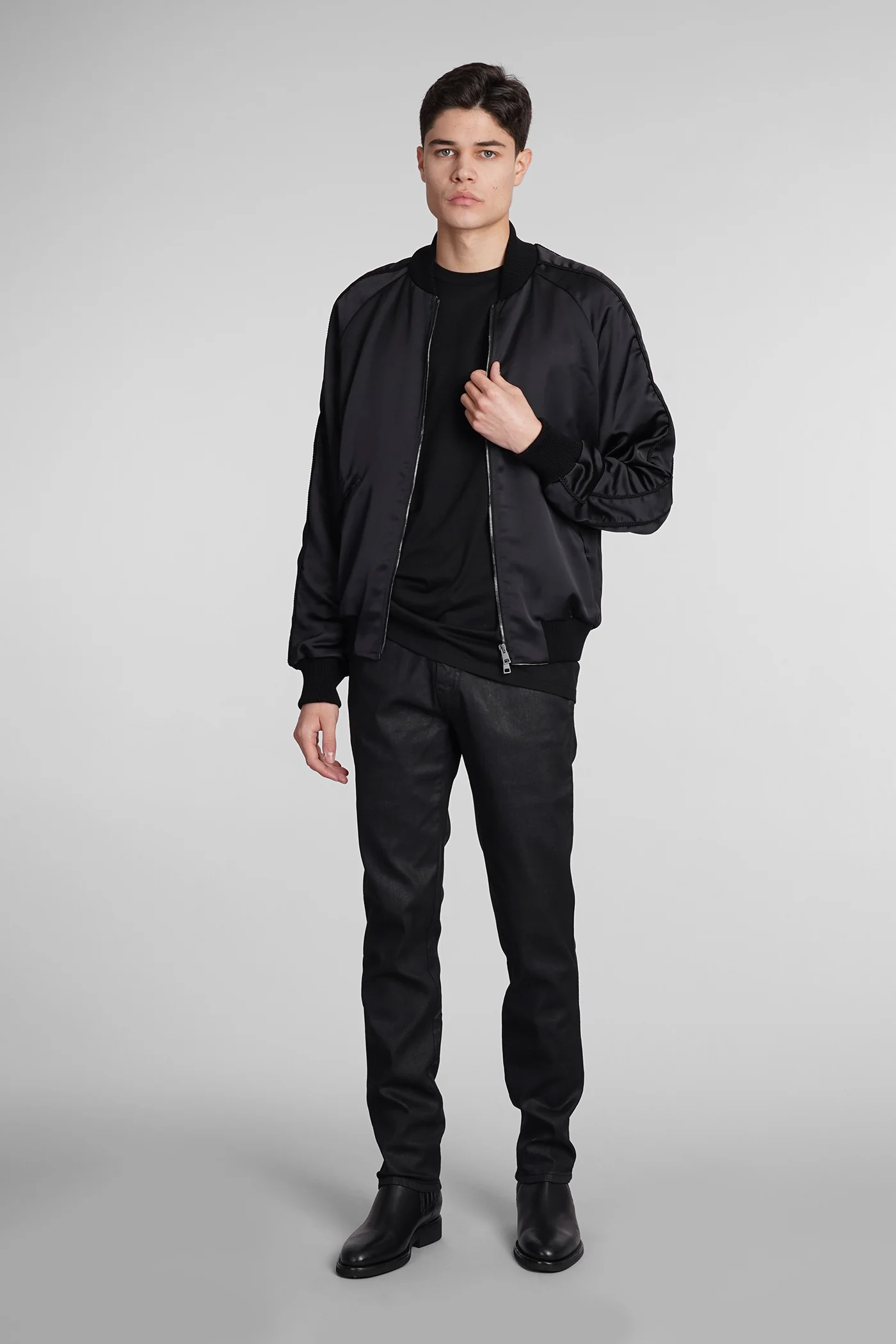 Bomber Jacket in black polyester - Image 2