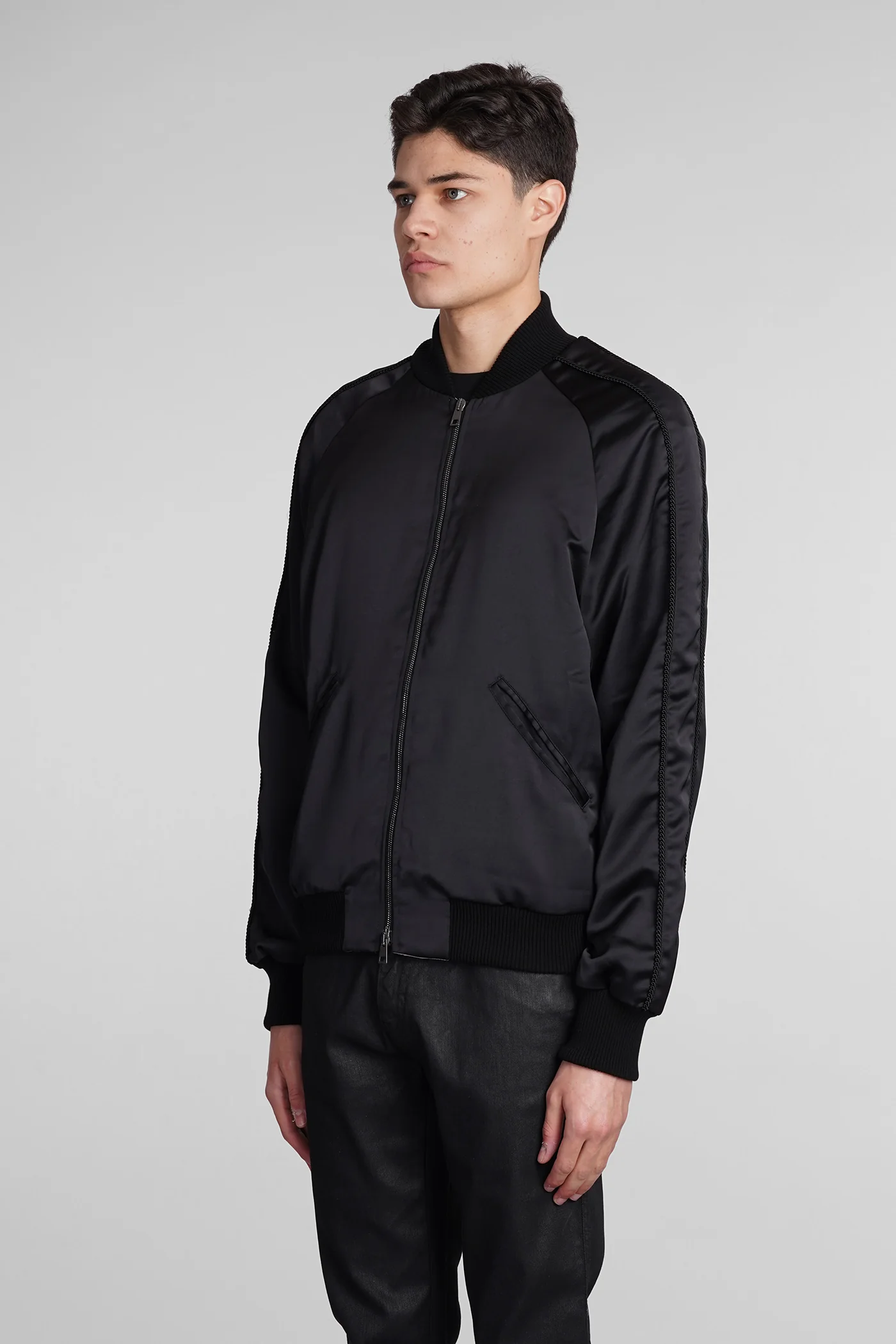Bomber Jacket in black polyester - Image 4