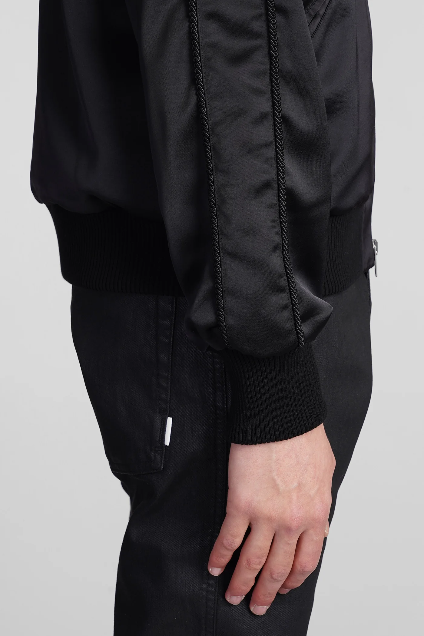 Bomber Jacket in black polyester - Image 5