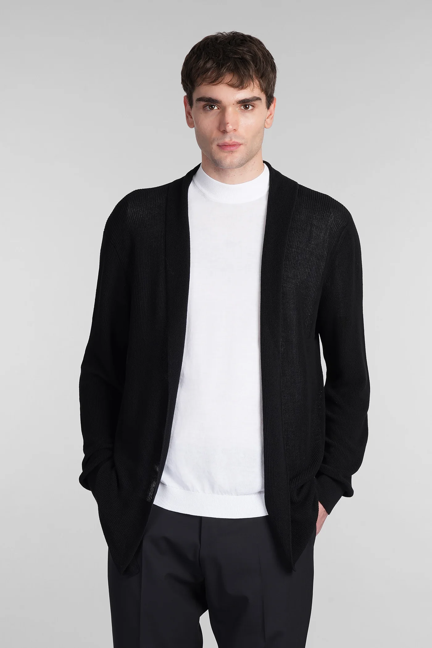 Cardigan in black cotton
