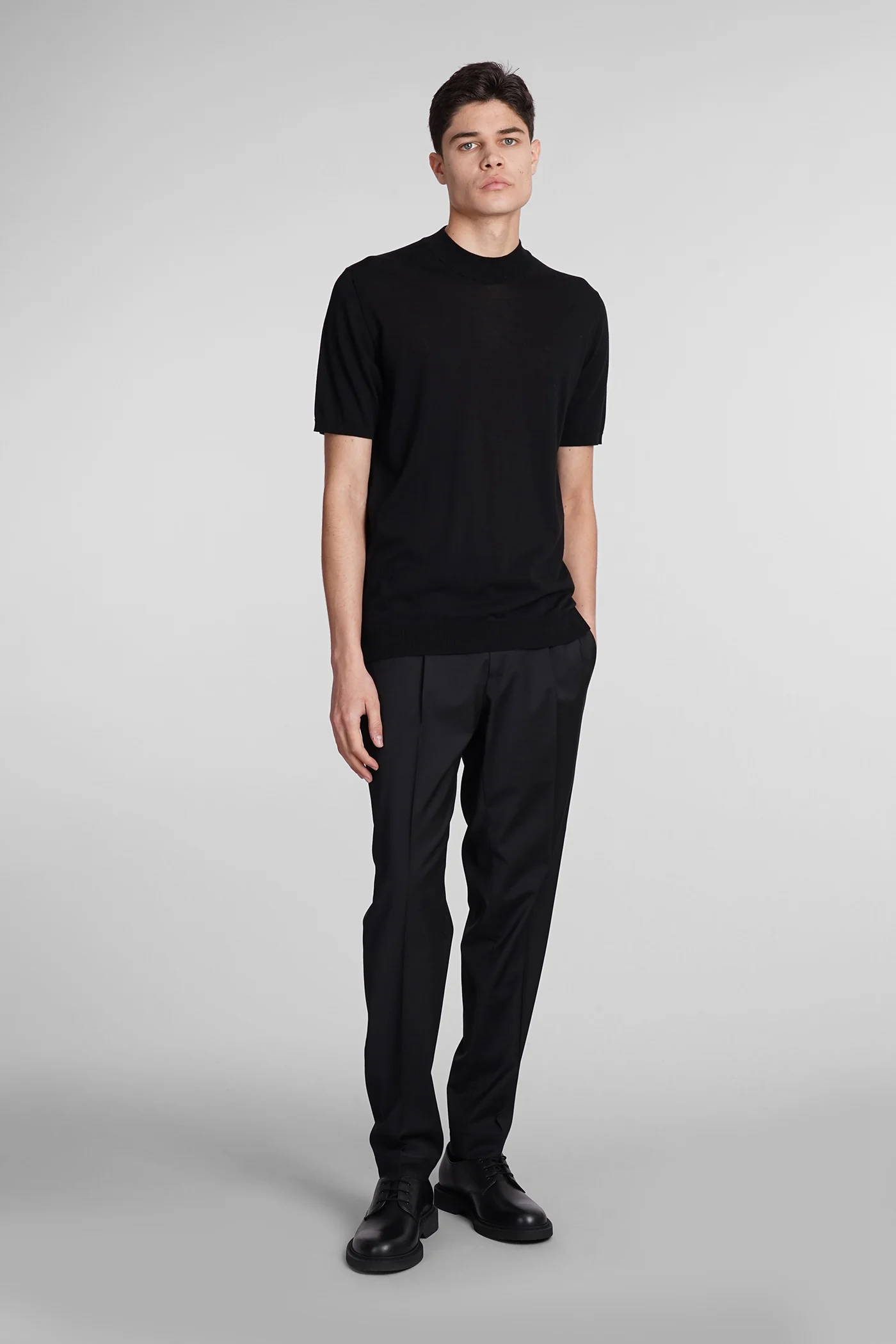 Knitwear in black cotton - Image 2