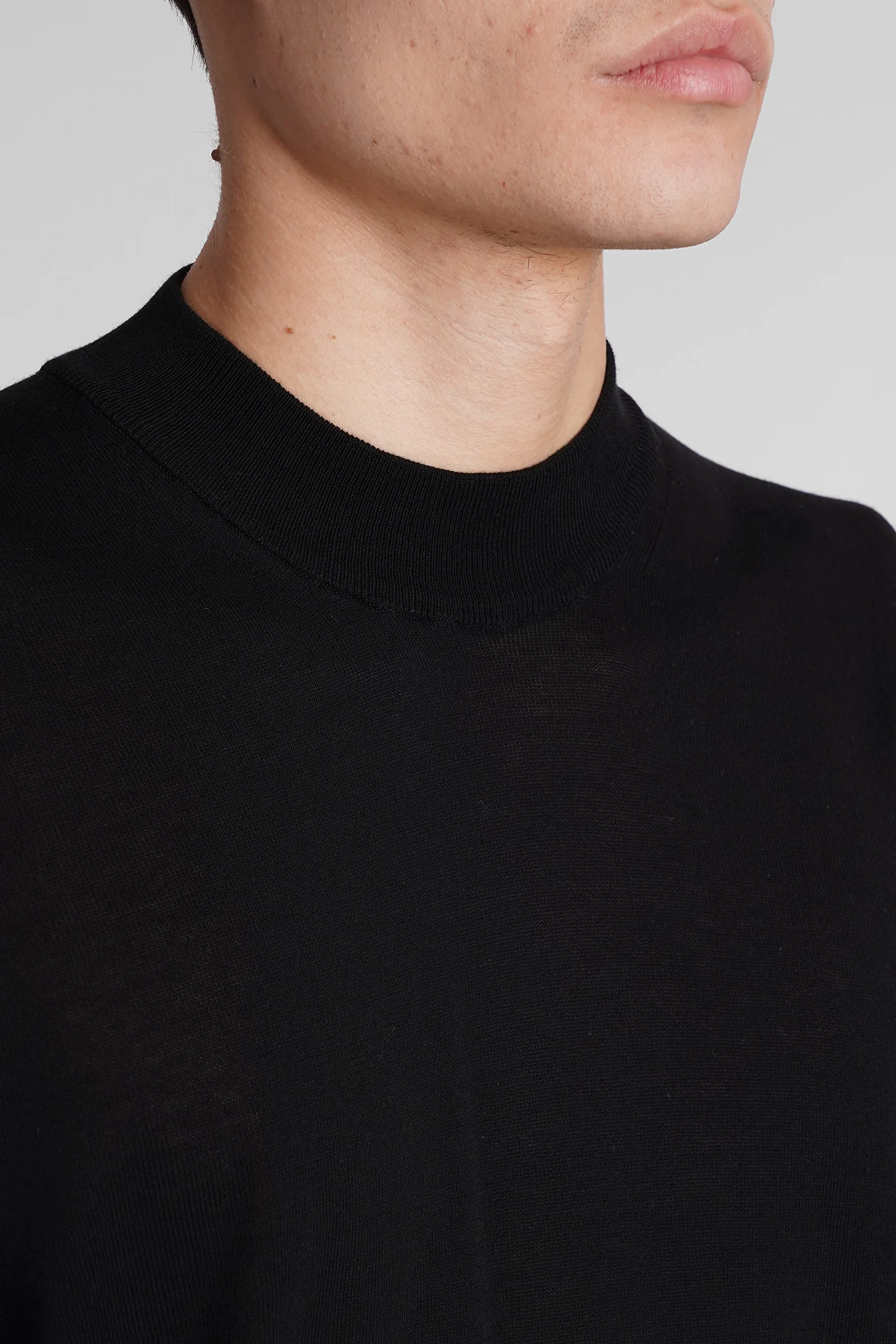 Knitwear in black cotton - Image 5
