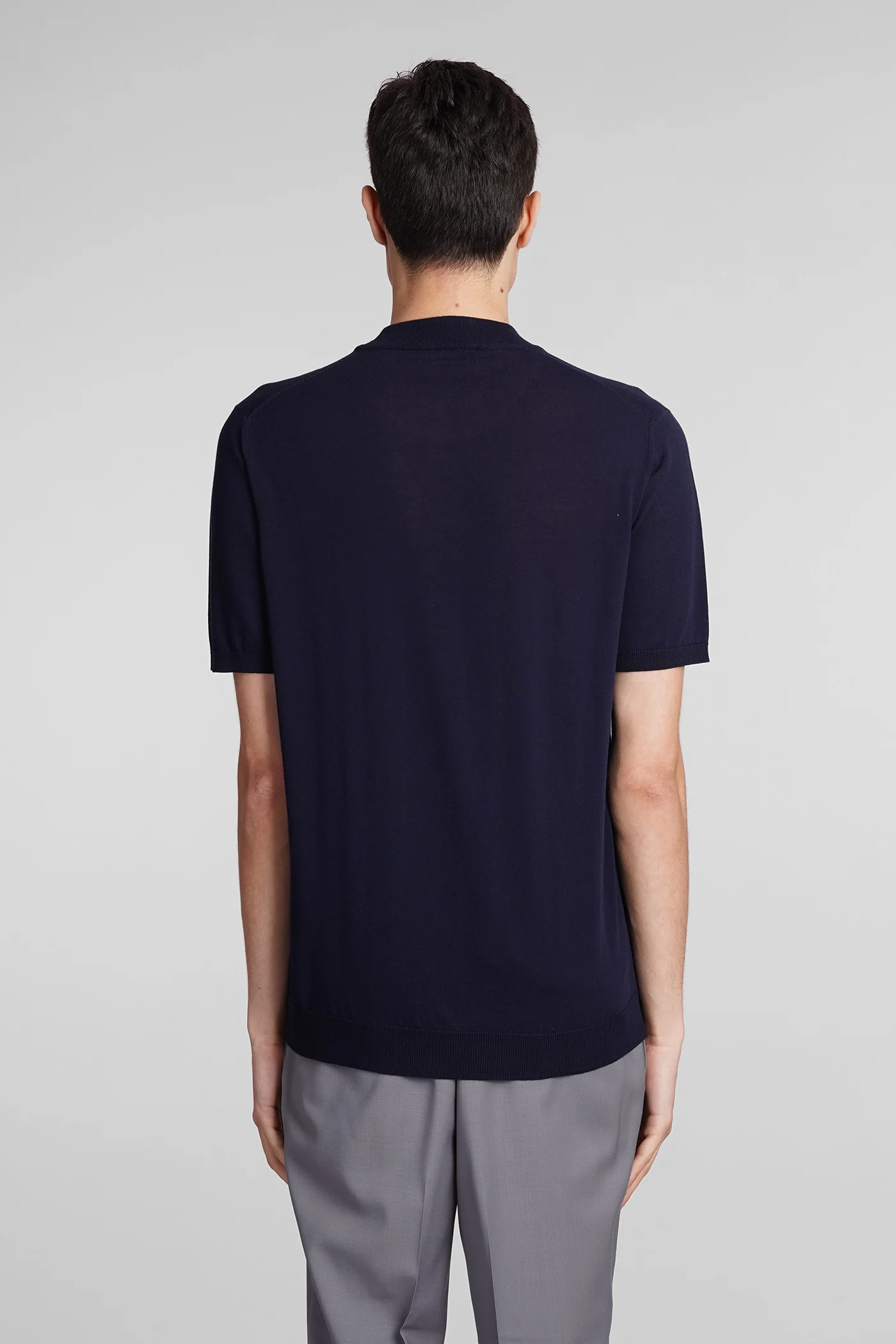 Knitwear in blue cotton - Image 3