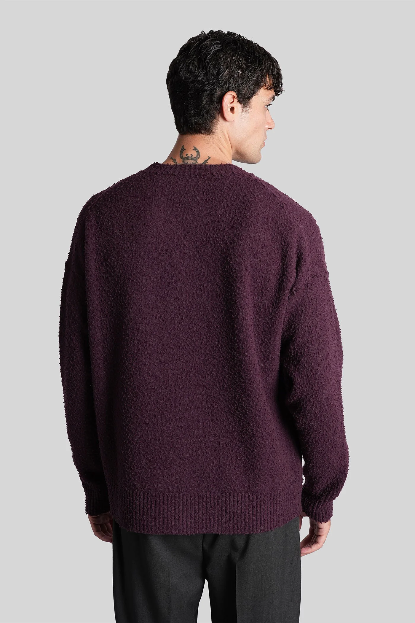 Knitwear in bordeaux wool - Image 3