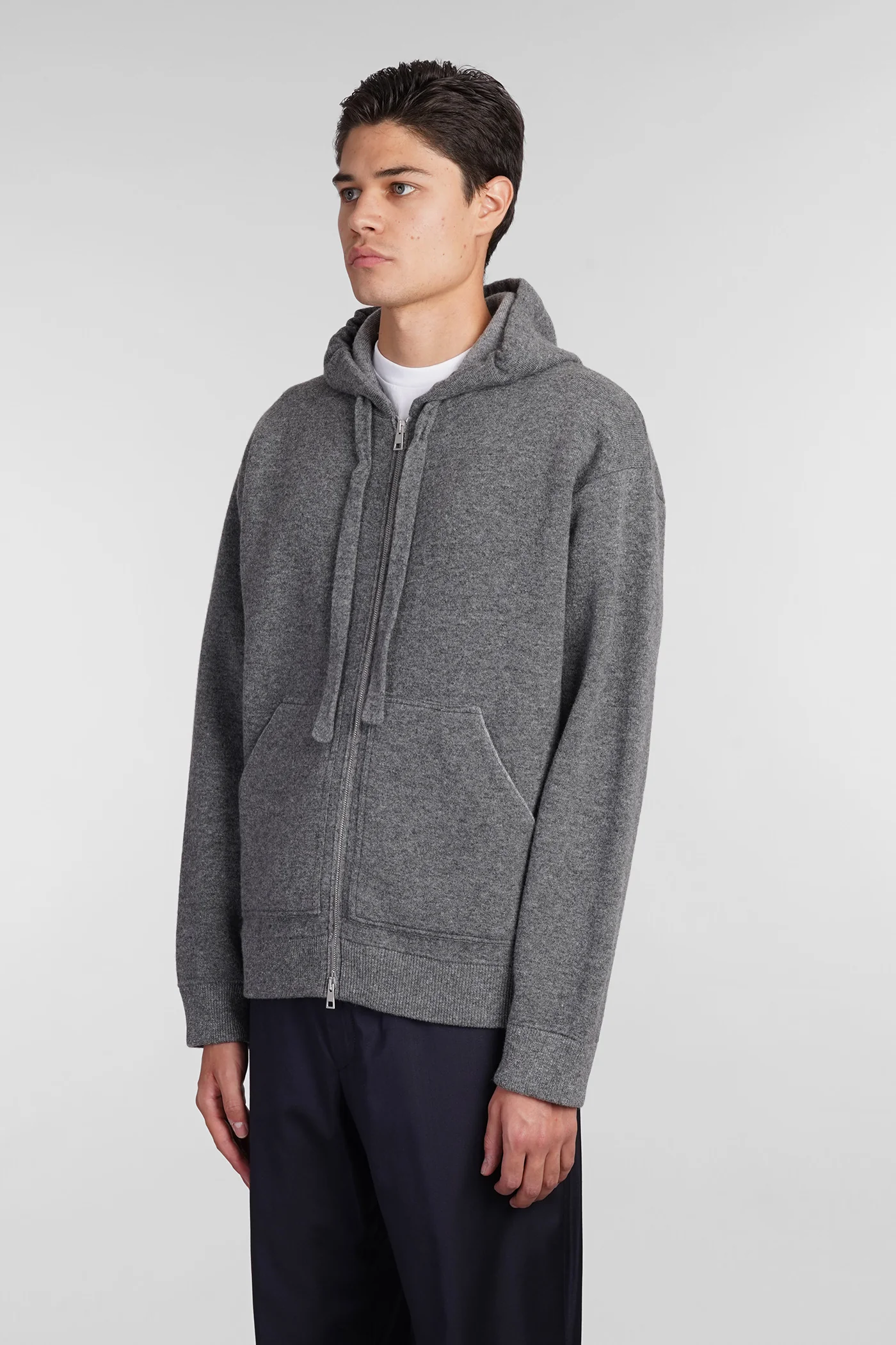 Knitwear in grey wool - Image 4