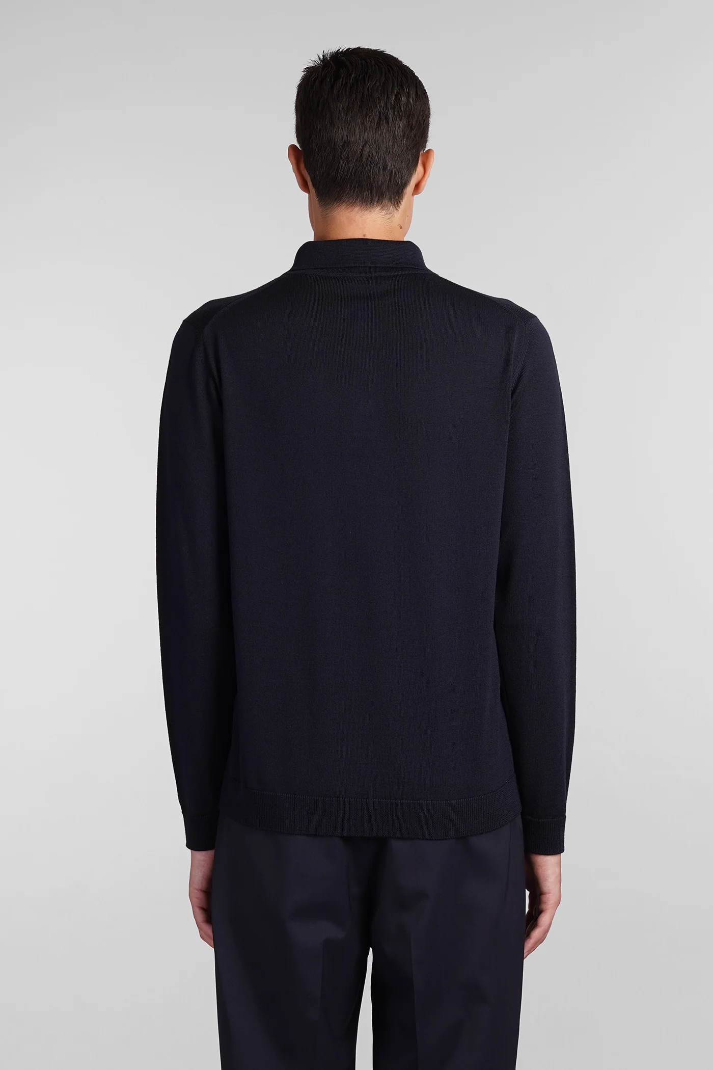 Polo in blue wool - Image 3
