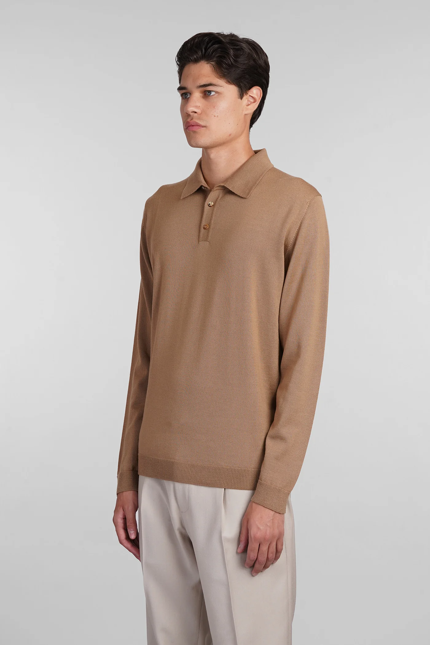 Polo in Camel wool - Image 4