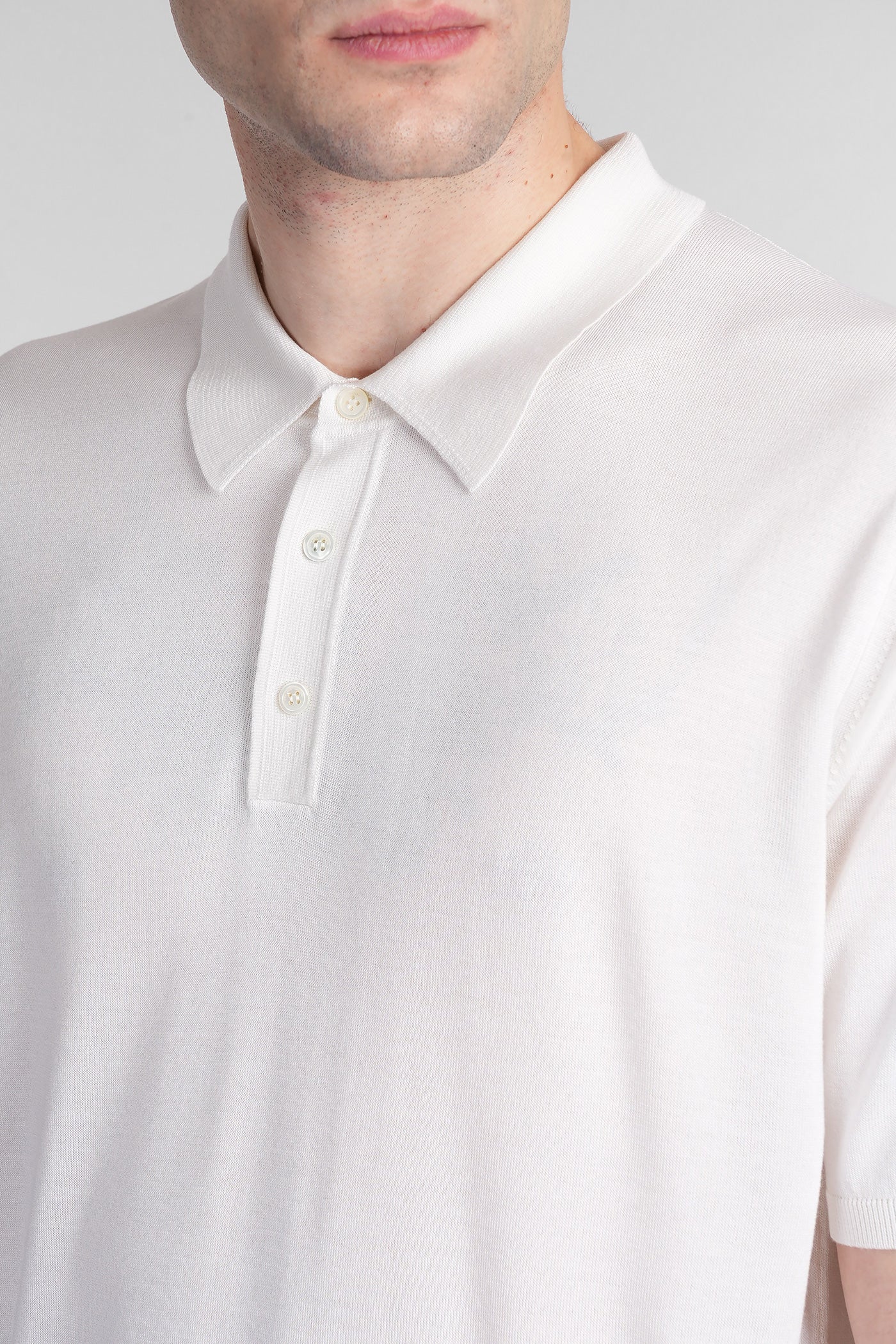 Polo in white silk - Image 5
