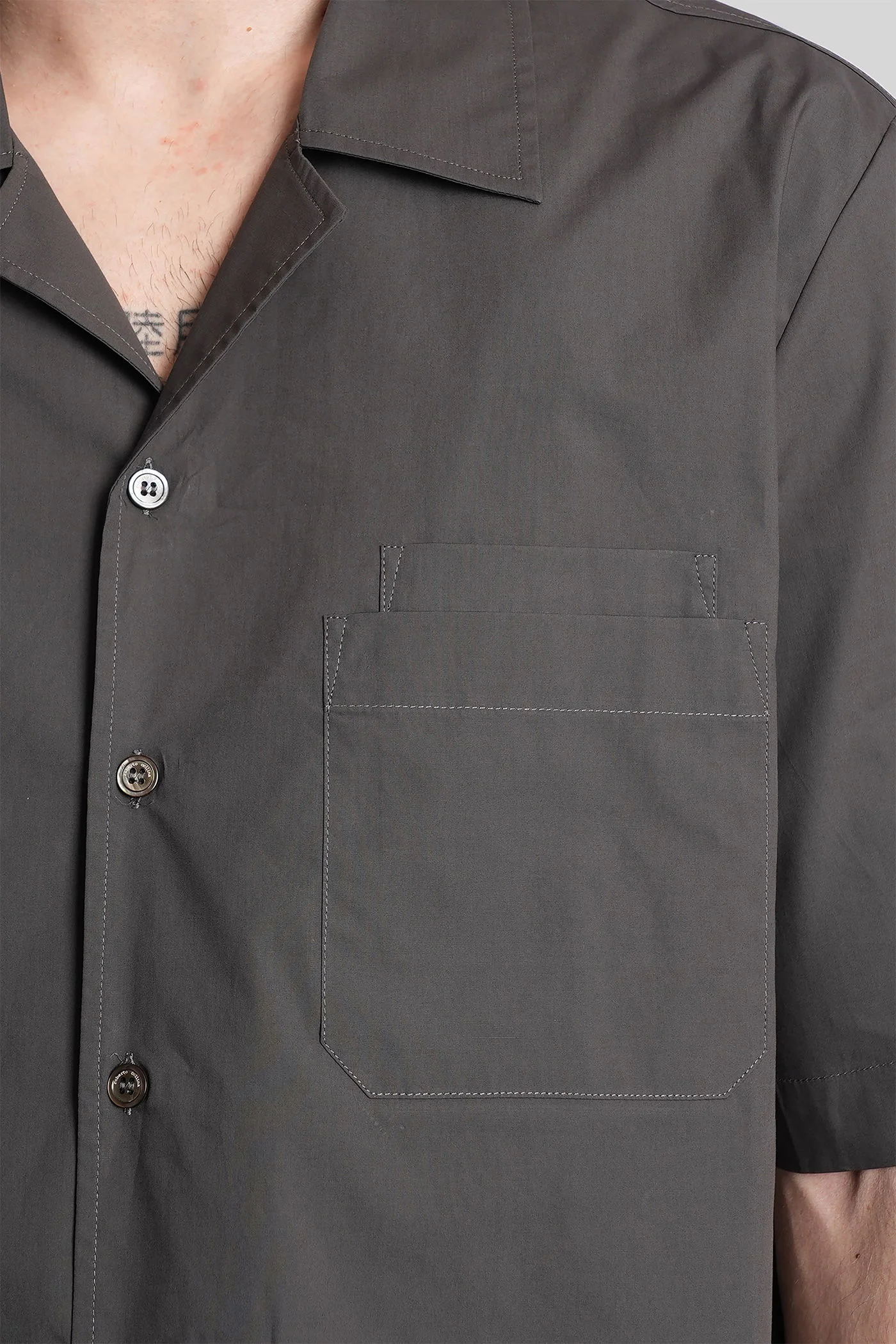 Shirt in brown cotton - Image 5