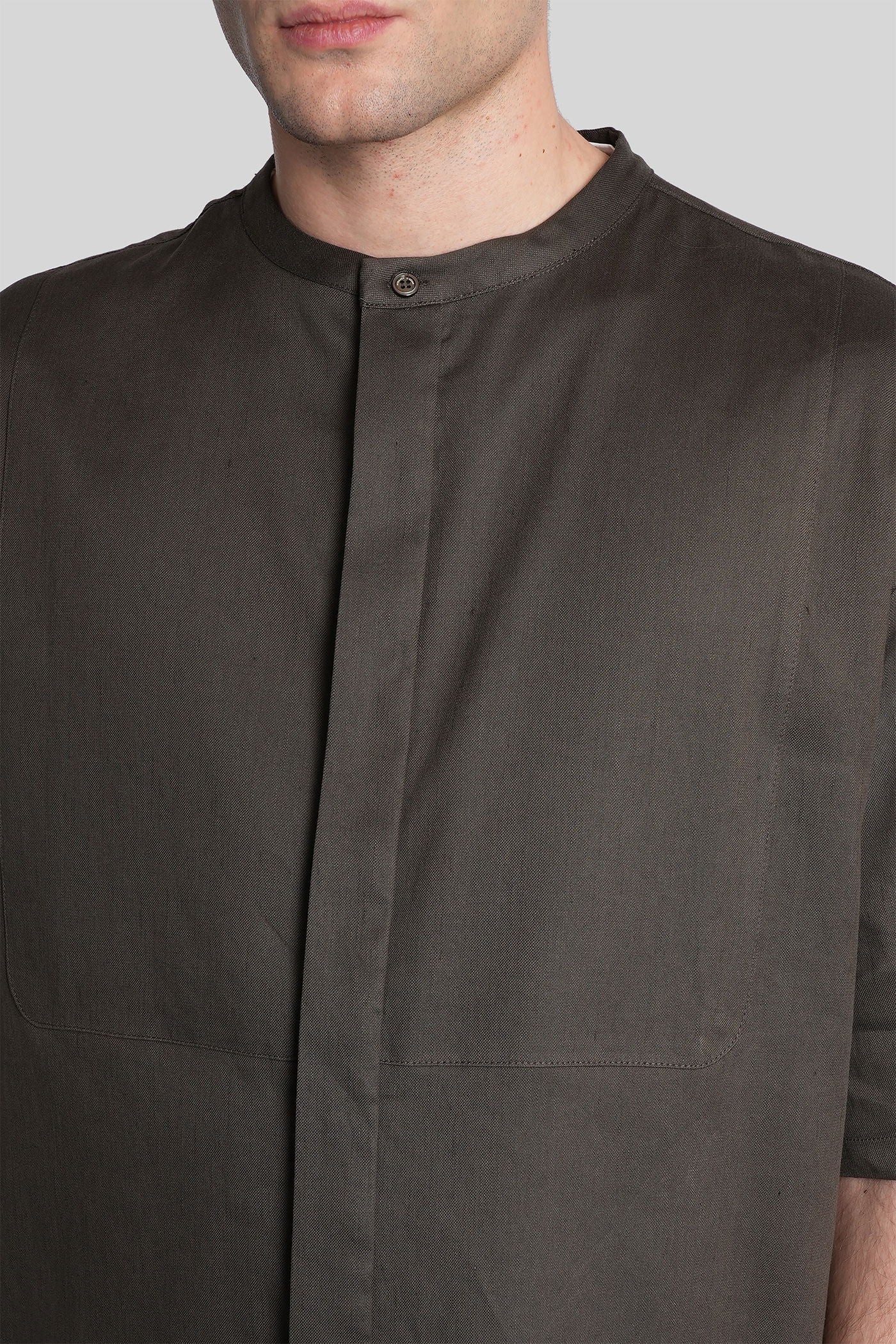 Shirt in brown linen - Image 5