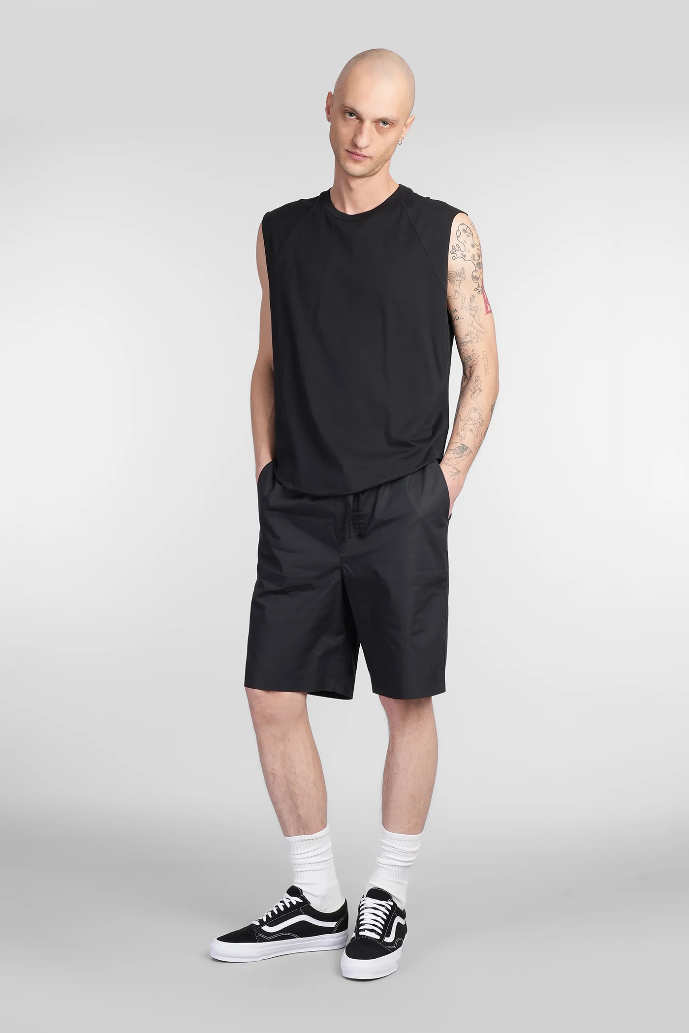 tank Top in black cotton - Image 2