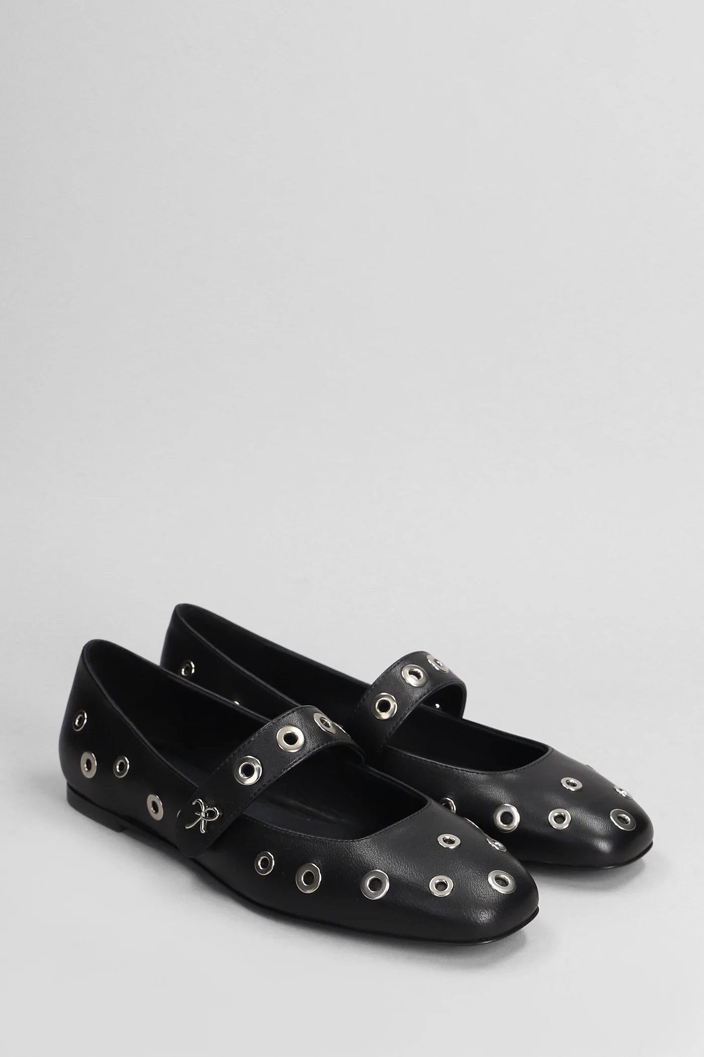Rock Ballet flats in black leather - Image 2