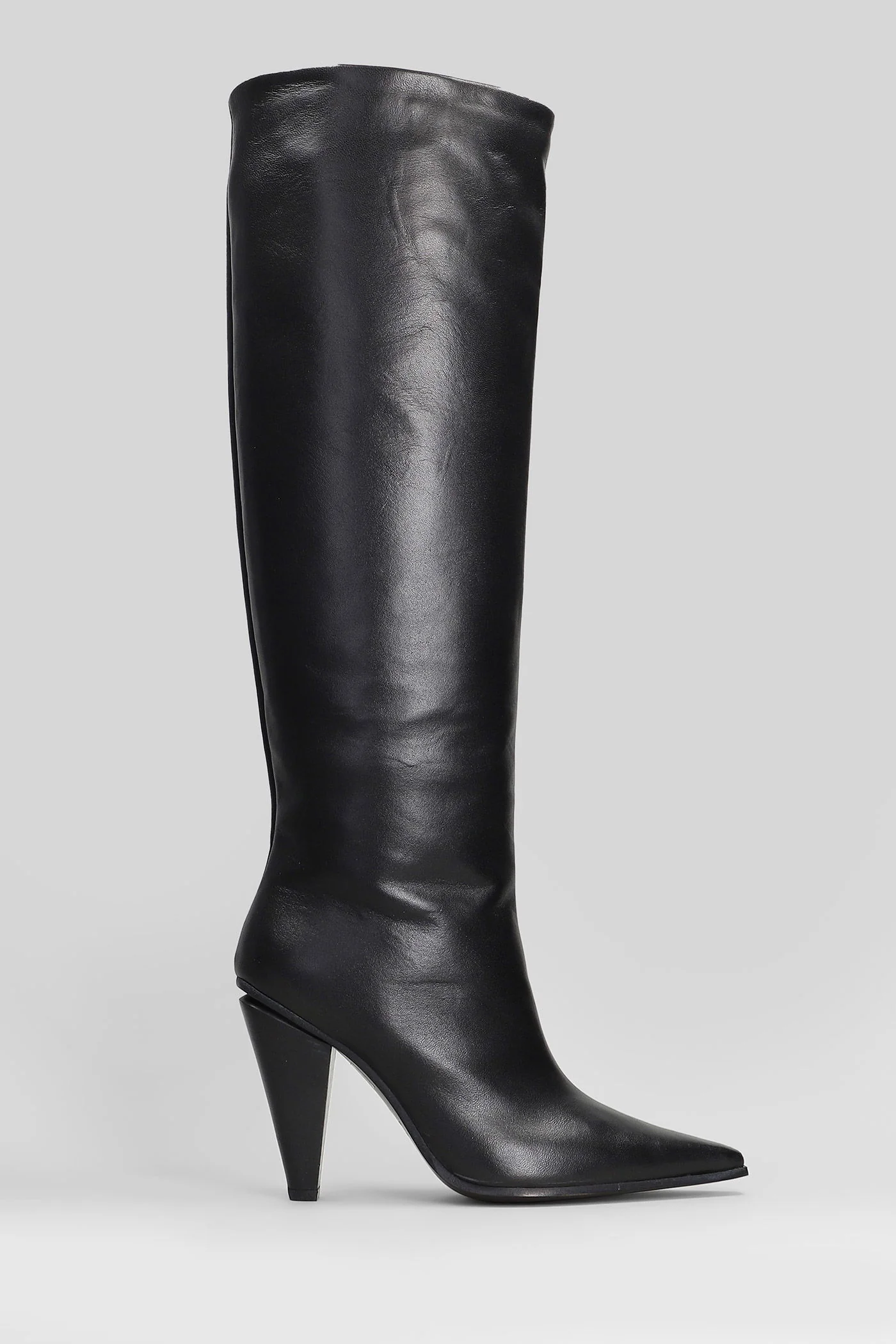 Uriel High heels boots in black leather - Image 11