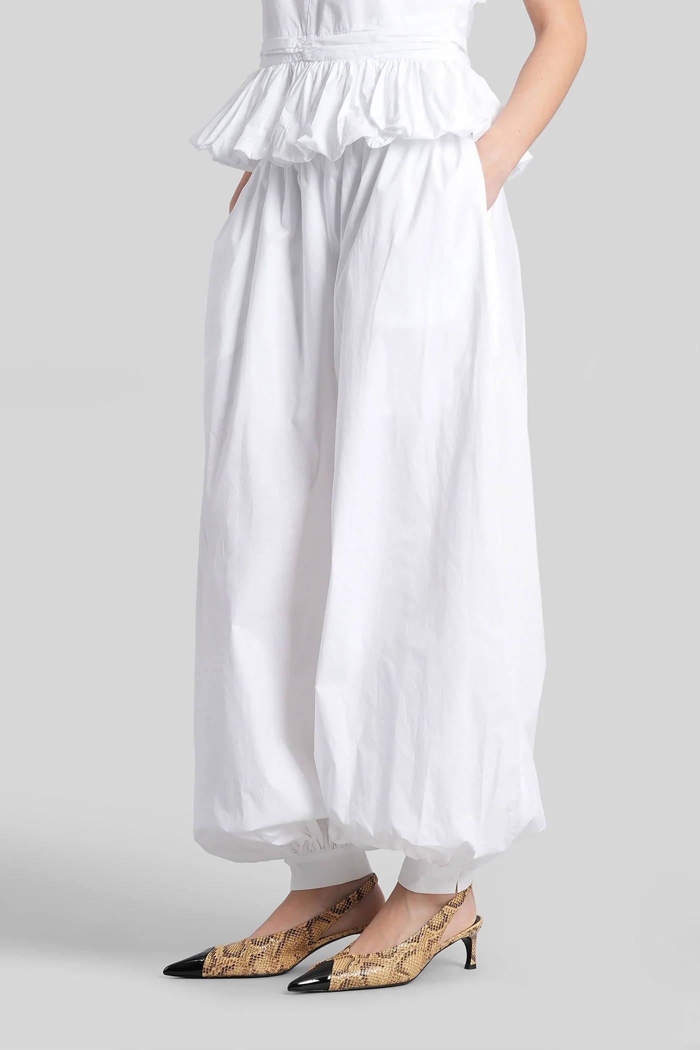 Pants in white cotton - Image 14