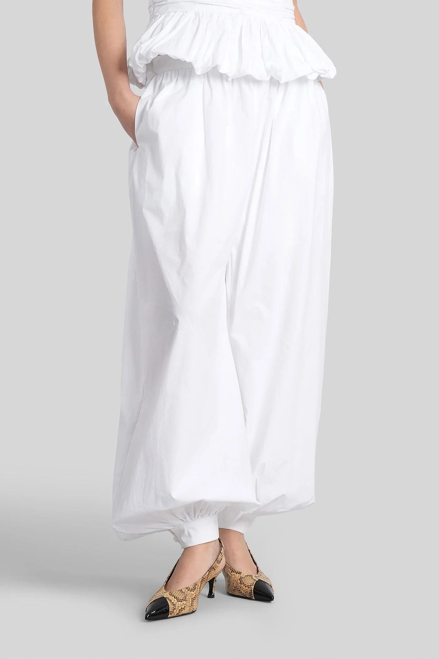 Pants in white cotton - Image 6