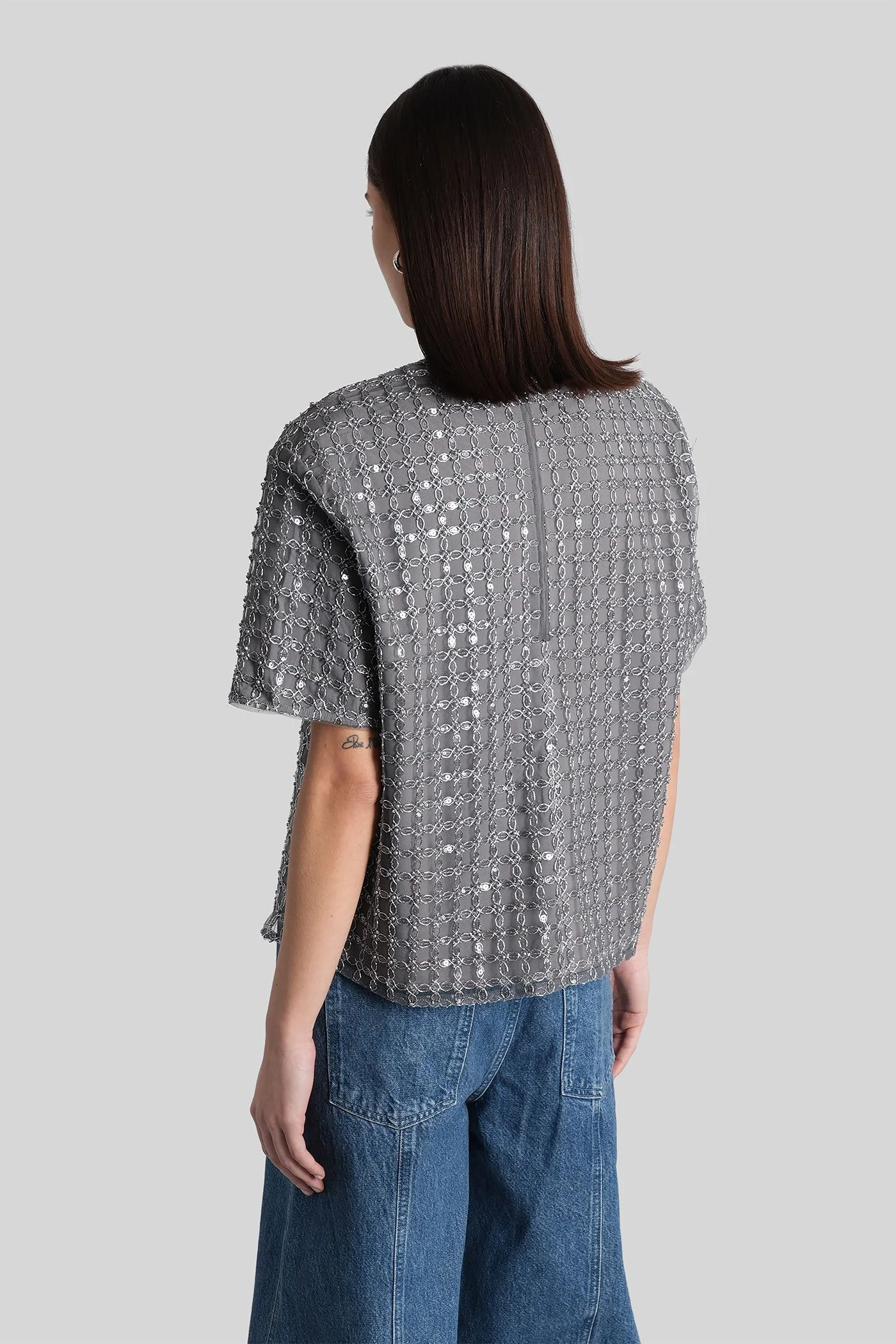 T-Shirt in grey polyester - Image 13