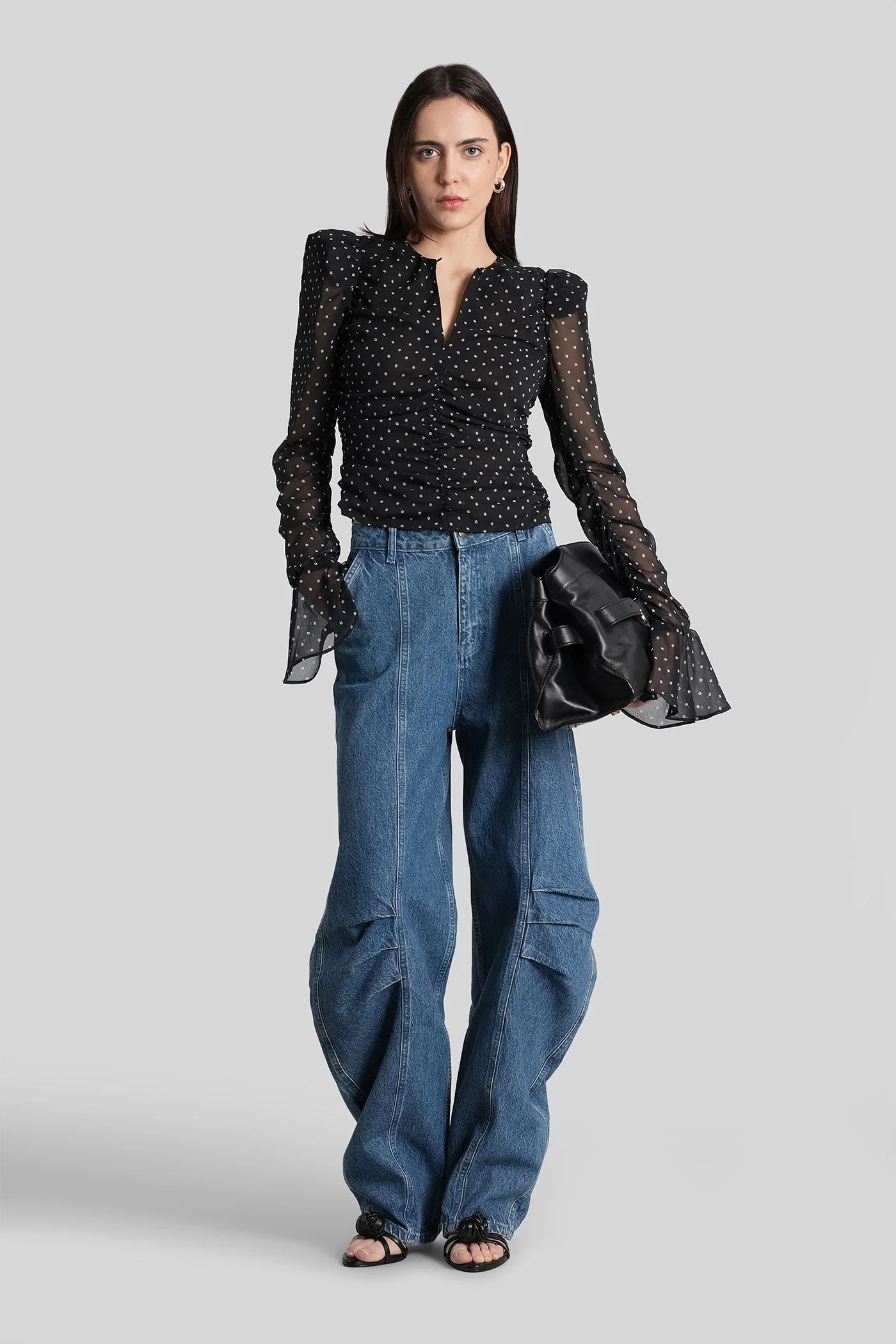 Topwear in black polyester - Image 2