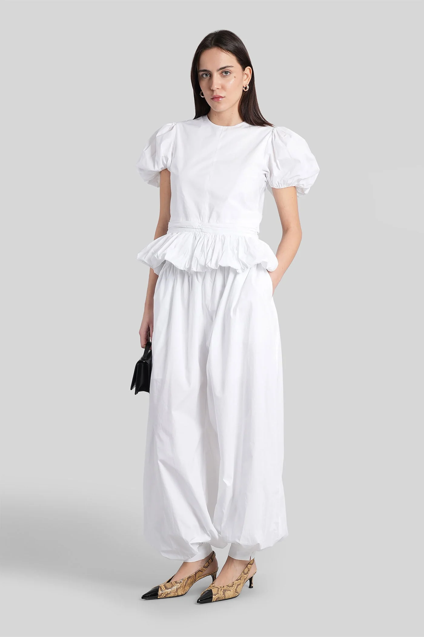 Topwear in white cotton - Image 2