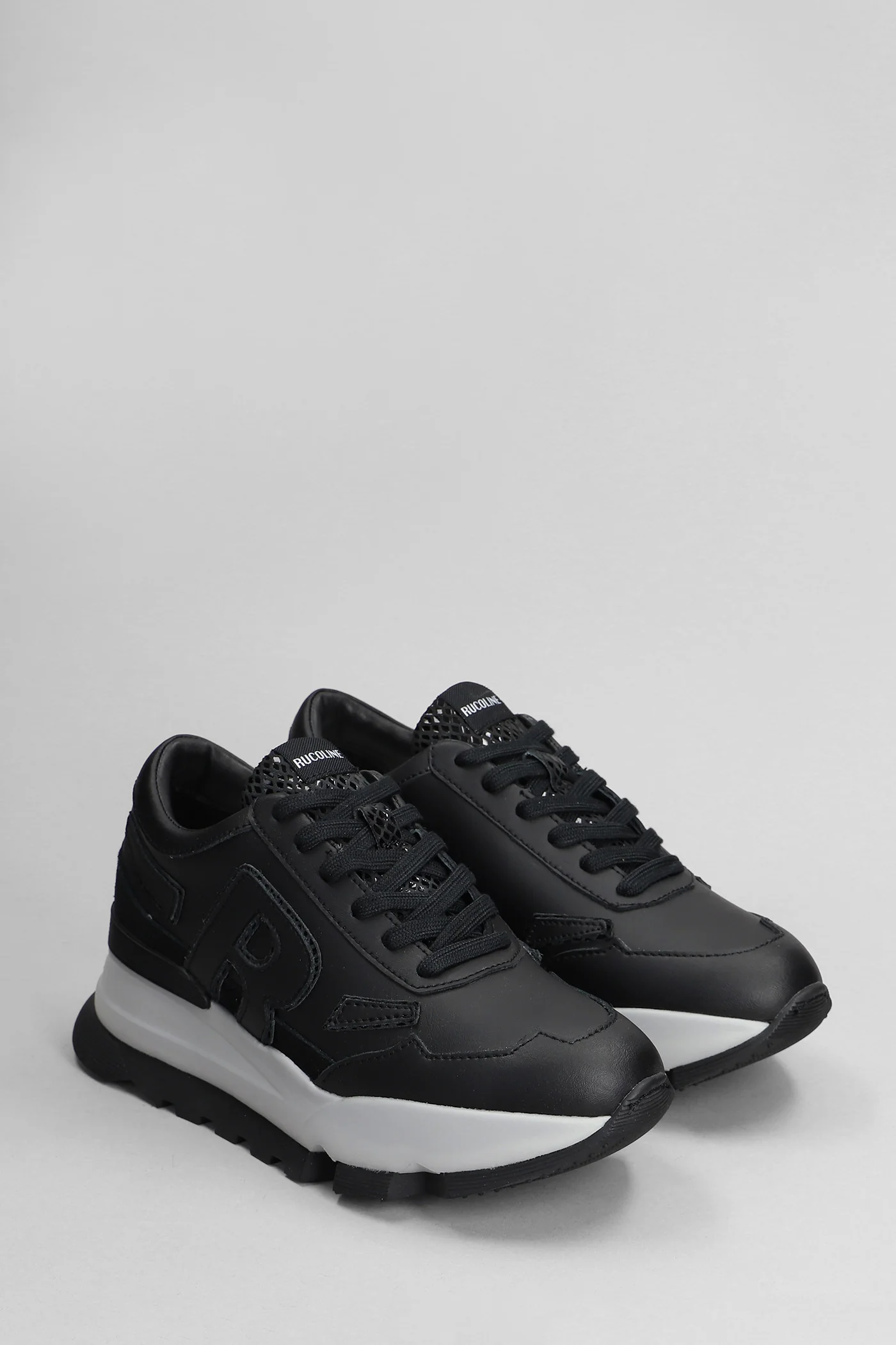 Aki Sneakers in black leather - Image 2