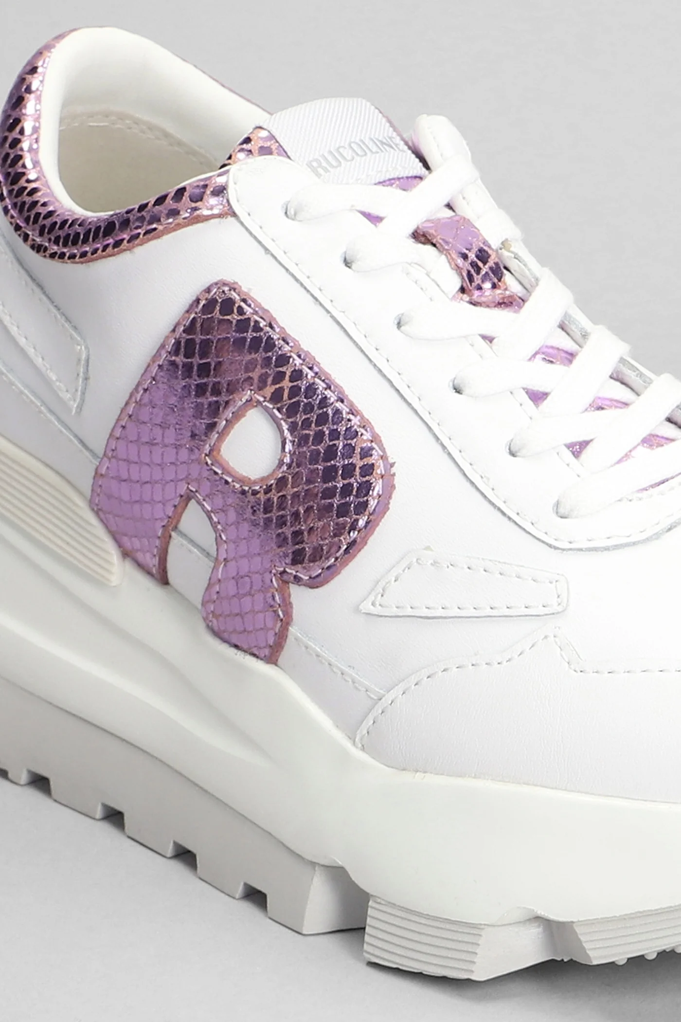 Aki Sneakers in white leather - Image 5