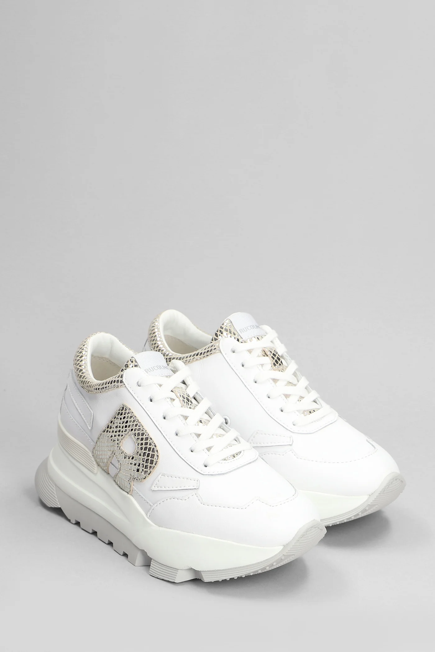 Aki Sneakers in white leather - Image 2