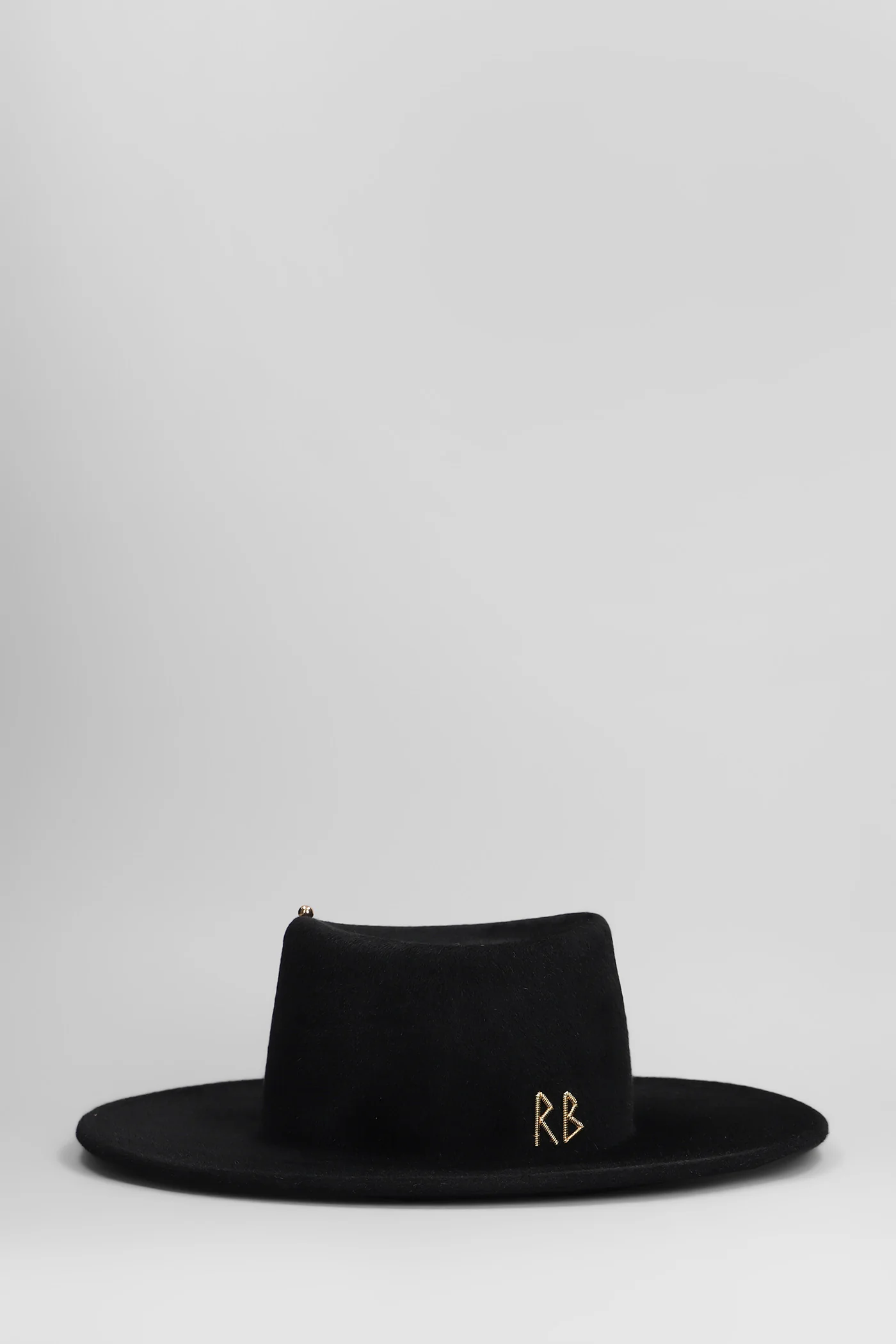 Chain Strap Gambler Hats in black wool