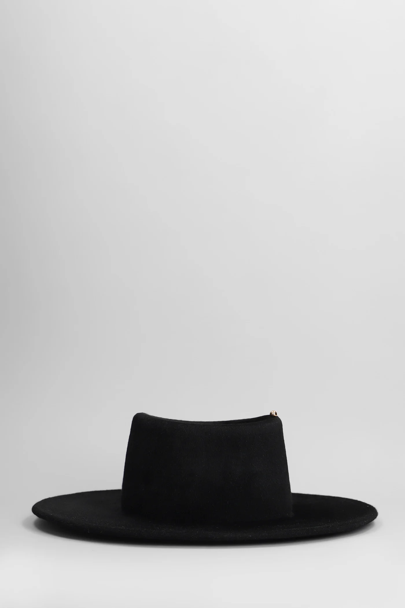 Chain Strap Gambler Hats in black wool - Image 3