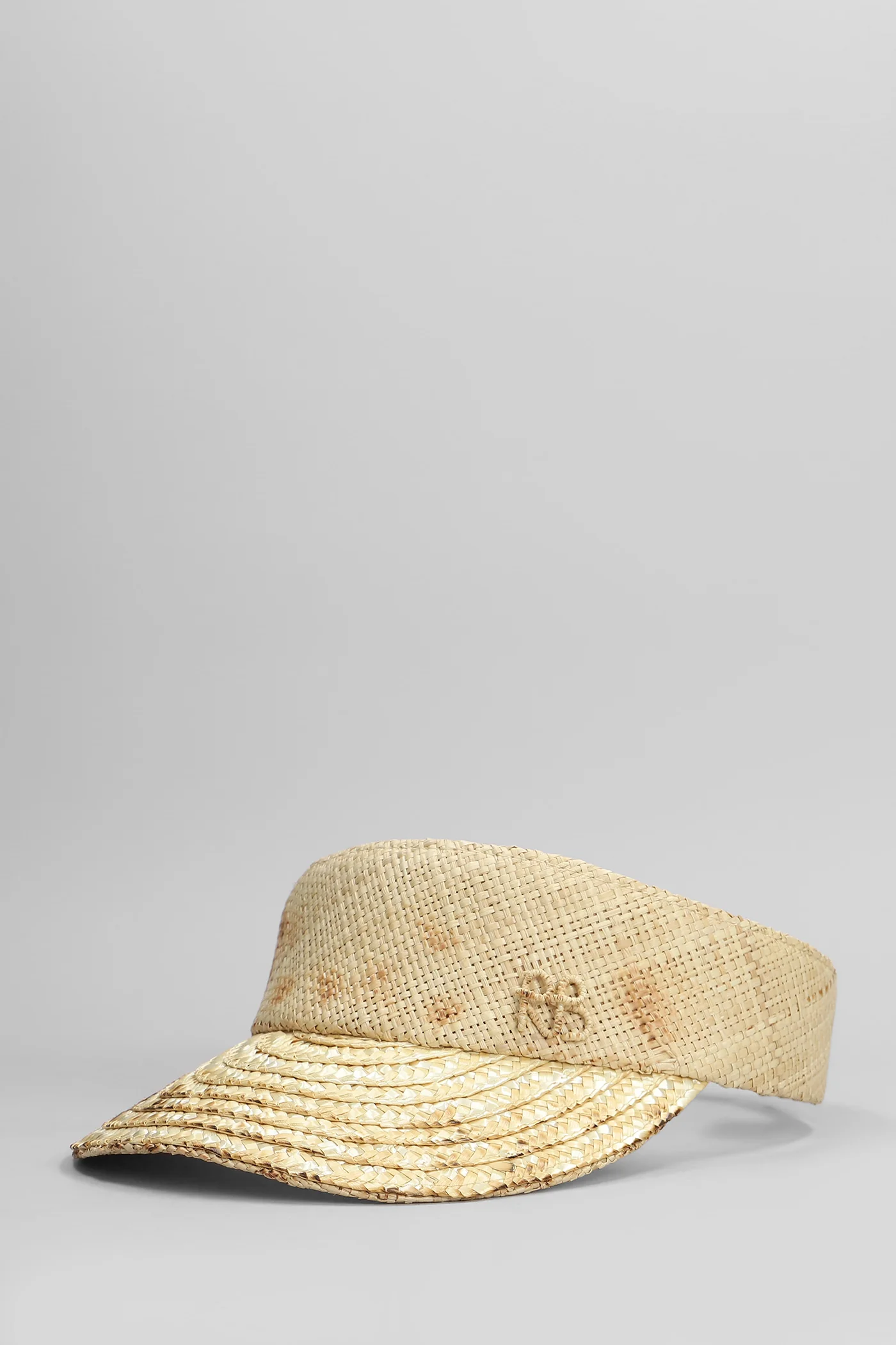 Sunburnt Visor Hats in beige raffia - Image 2