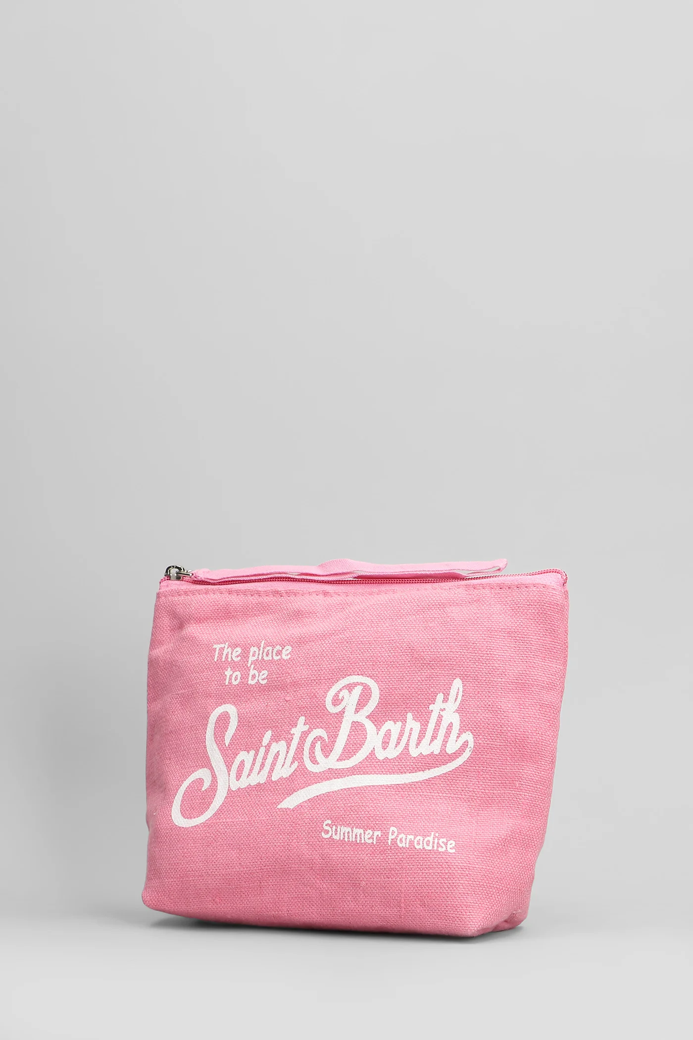 Aline Clutch in rose-pink linen - Image 2
