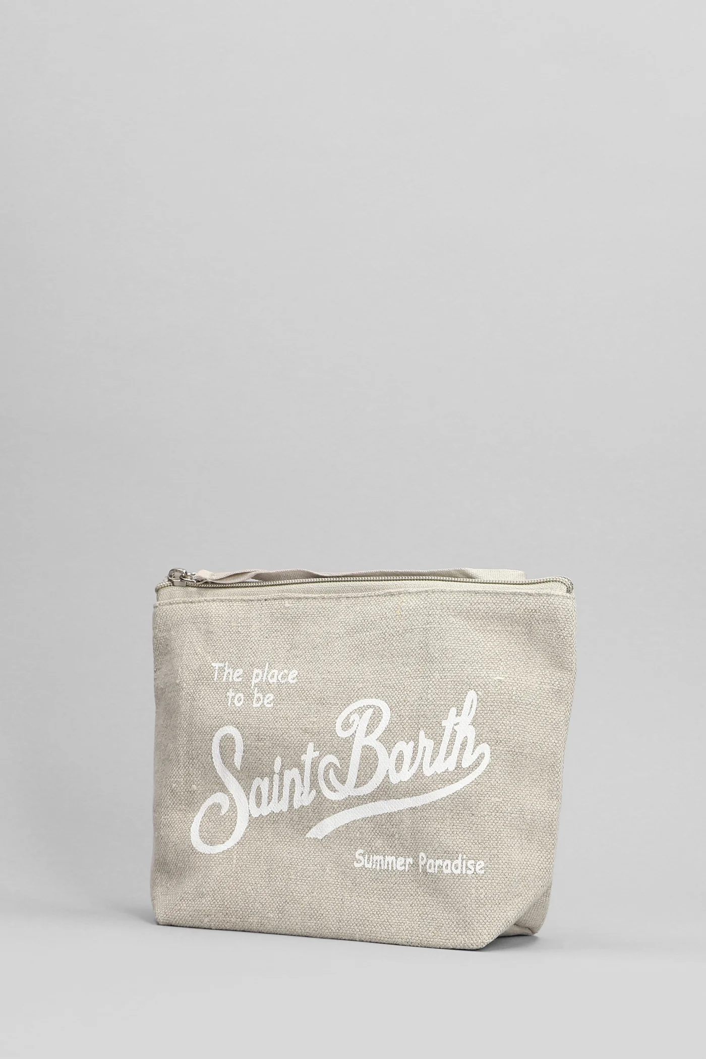 Aline linen Clutch in grey linen - Image 2