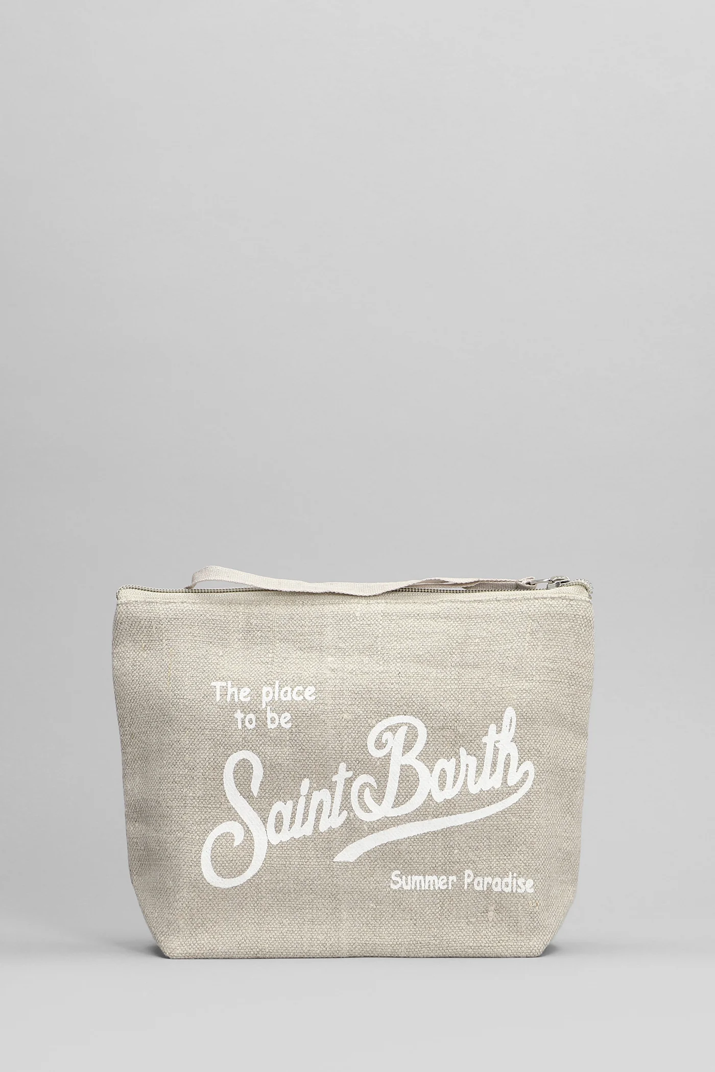 Aline linen Clutch in grey linen - Image 3