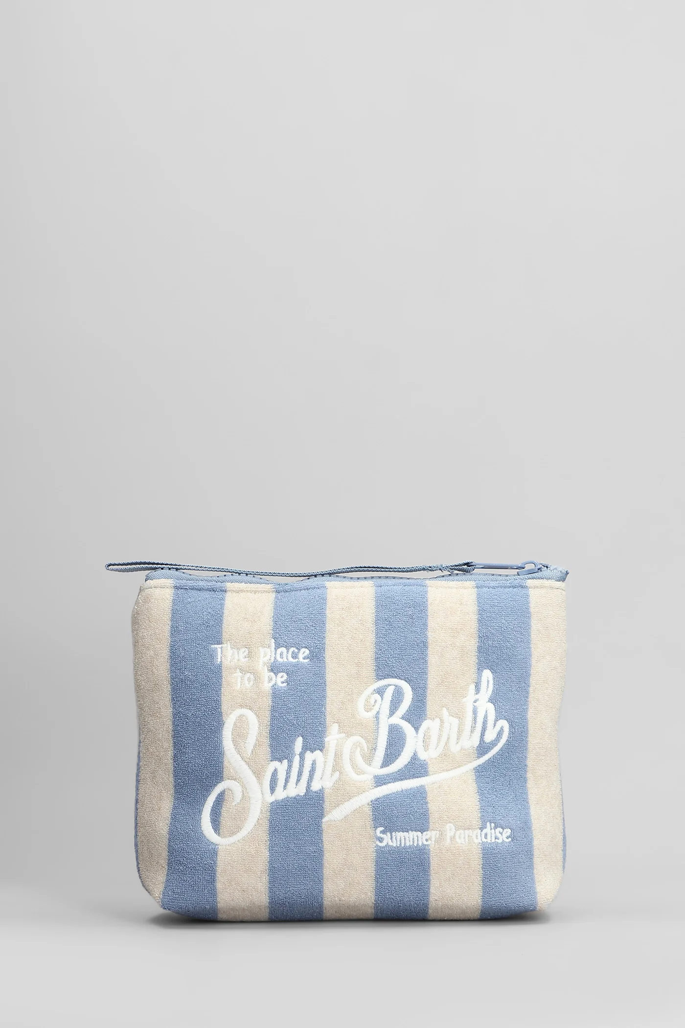 Aline sponge Clutch in blue cotton - Image 3