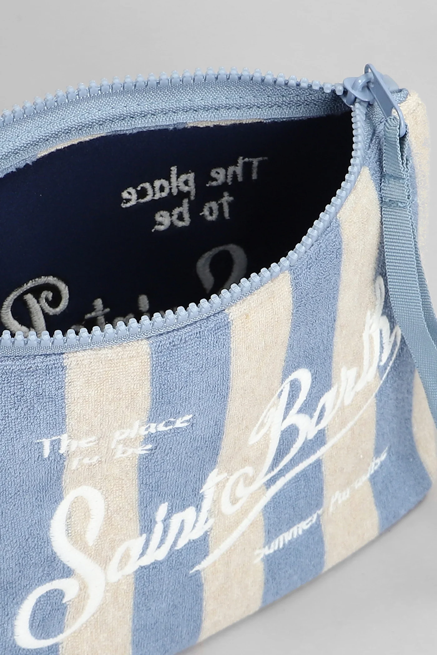 Aline sponge Clutch in blue cotton - Image 4