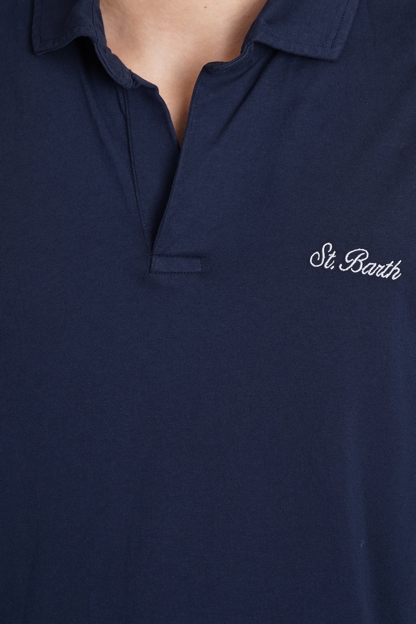 Brighton Polo in blue cotton - Image 5