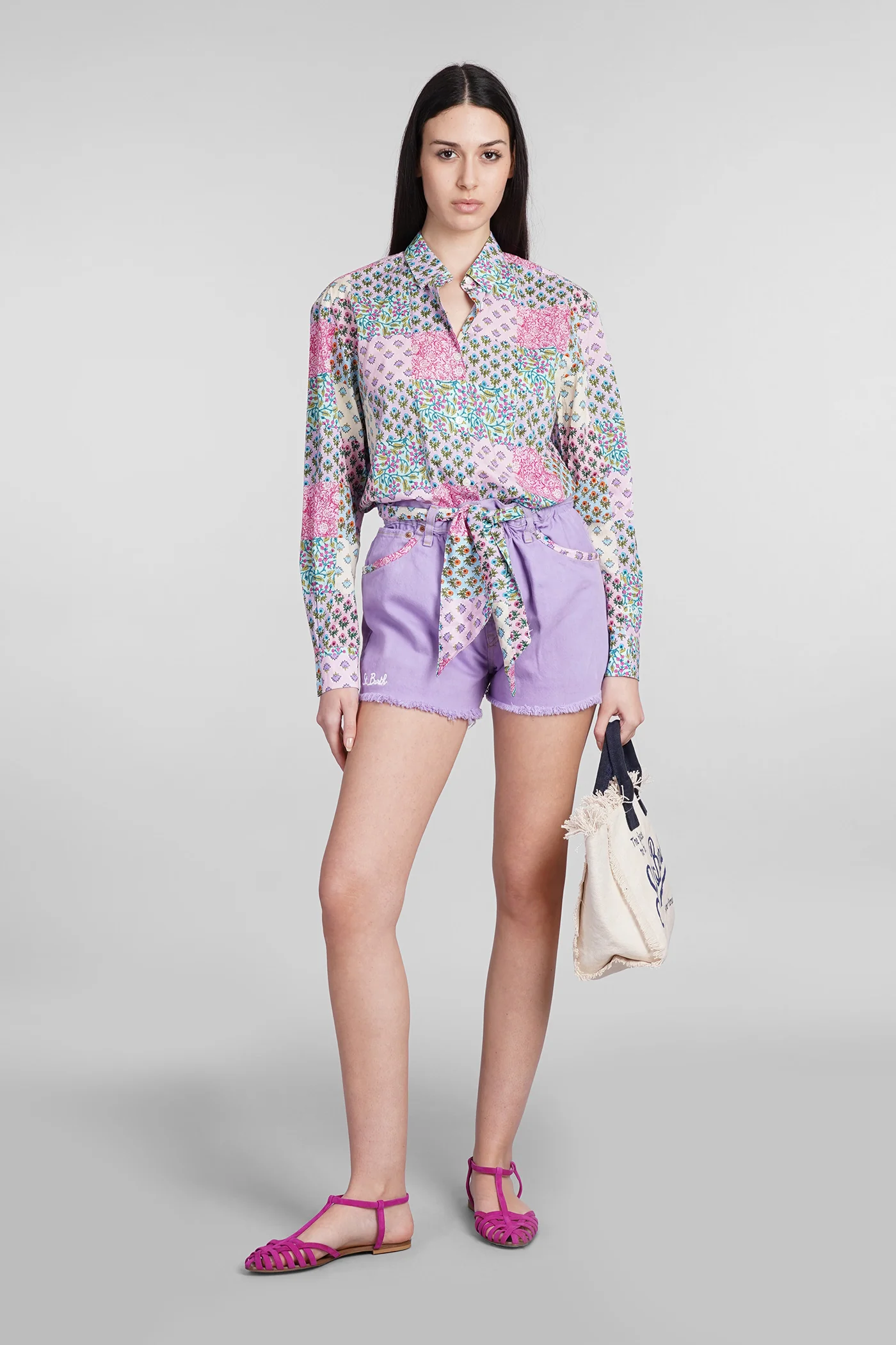 Brigitte Shirt in multicolor cotton - Image 2